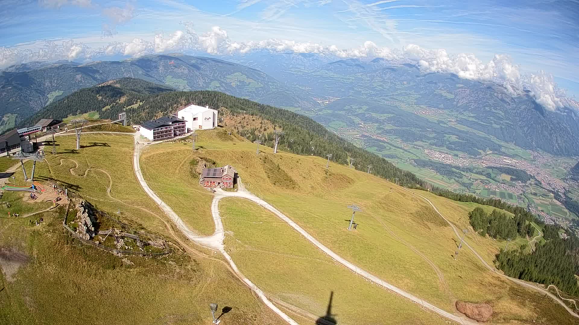 Skigebiet Kronplatz Gipfel | Blick auf Bruneck