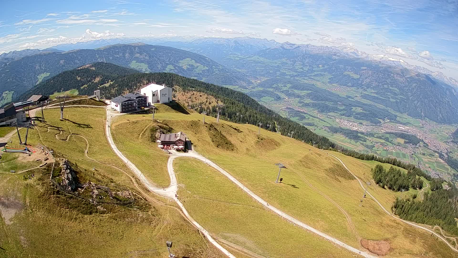 Station de ski Kronplatz sommet | vue sur Brunico
