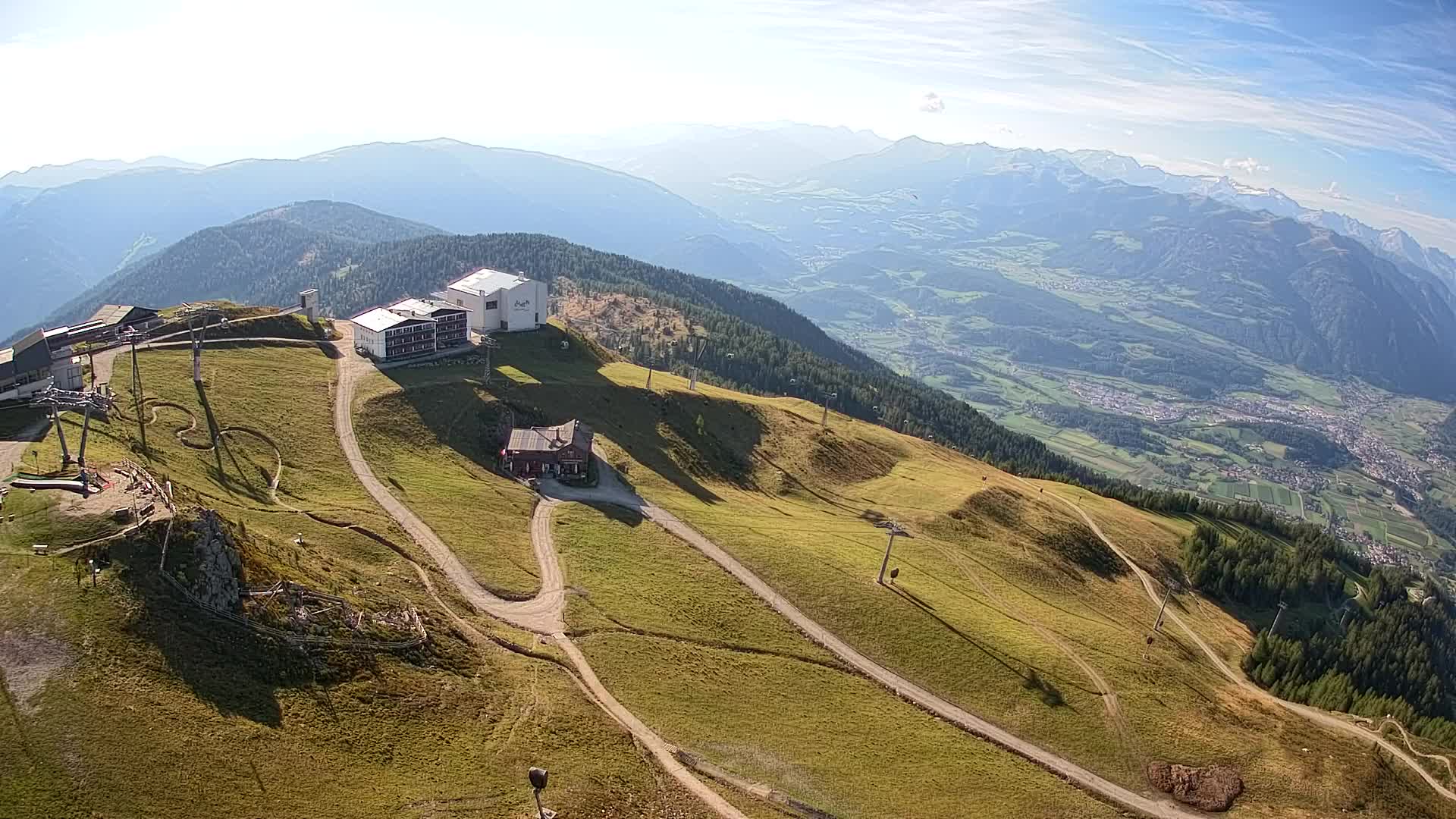 Skigebiet Kronplatz Gipfel | Blick auf Bruneck
