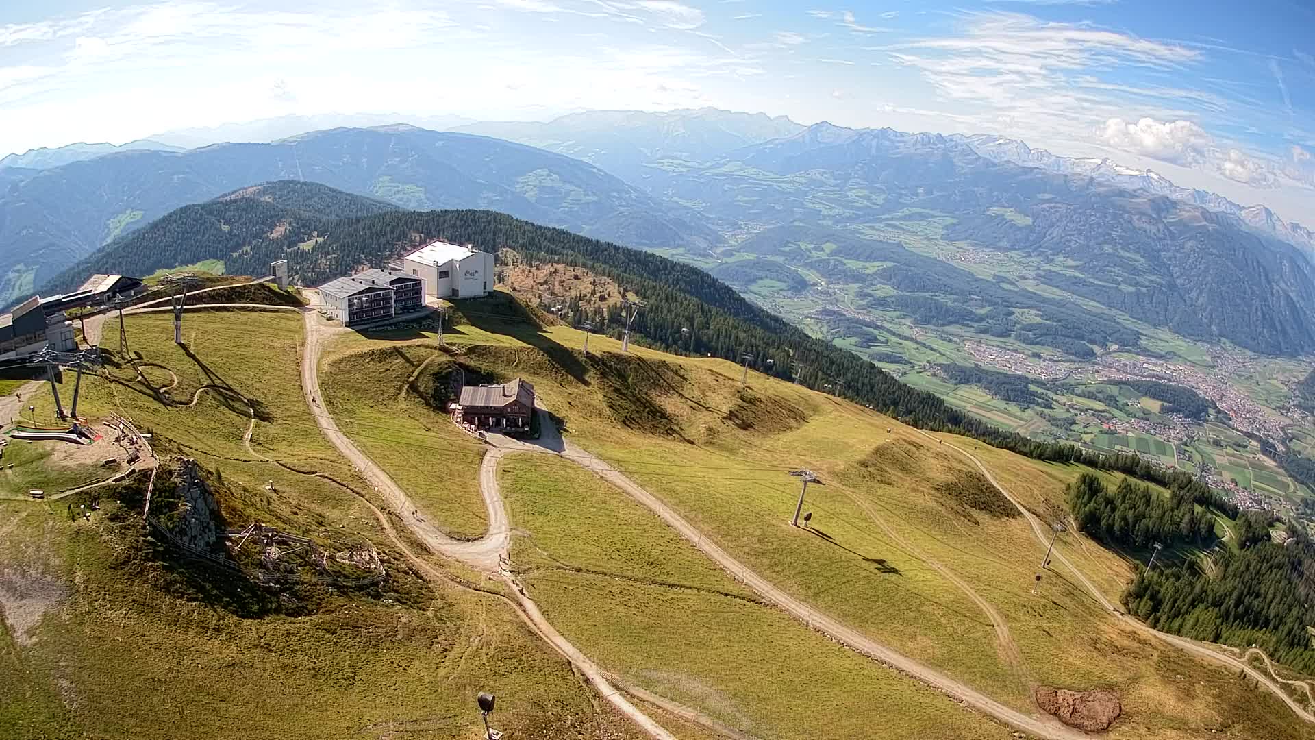 Skigebiet Kronplatz Gipfel | Blick auf Bruneck