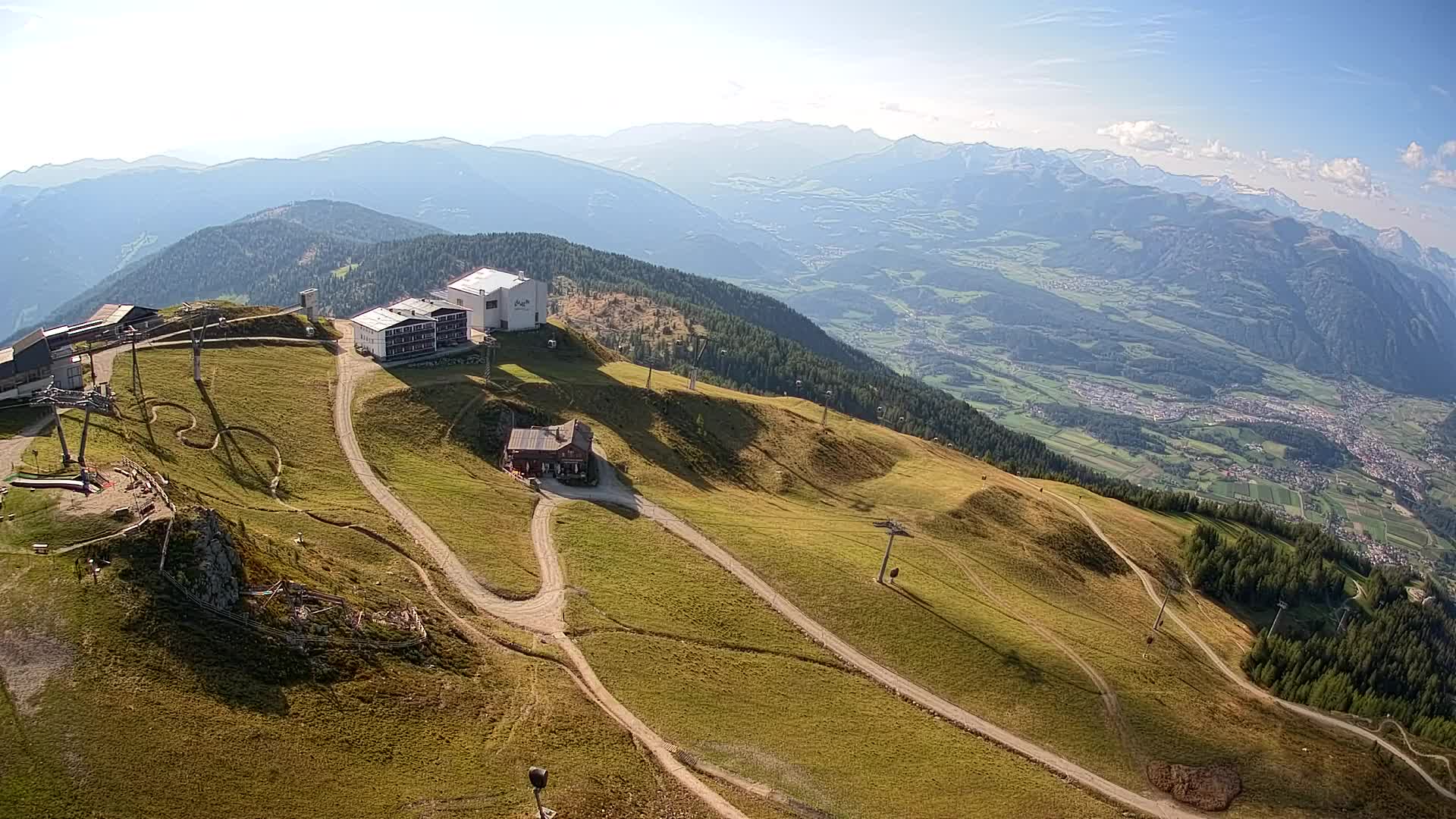 Skigebiet Kronplatz Gipfel | Blick auf Bruneck