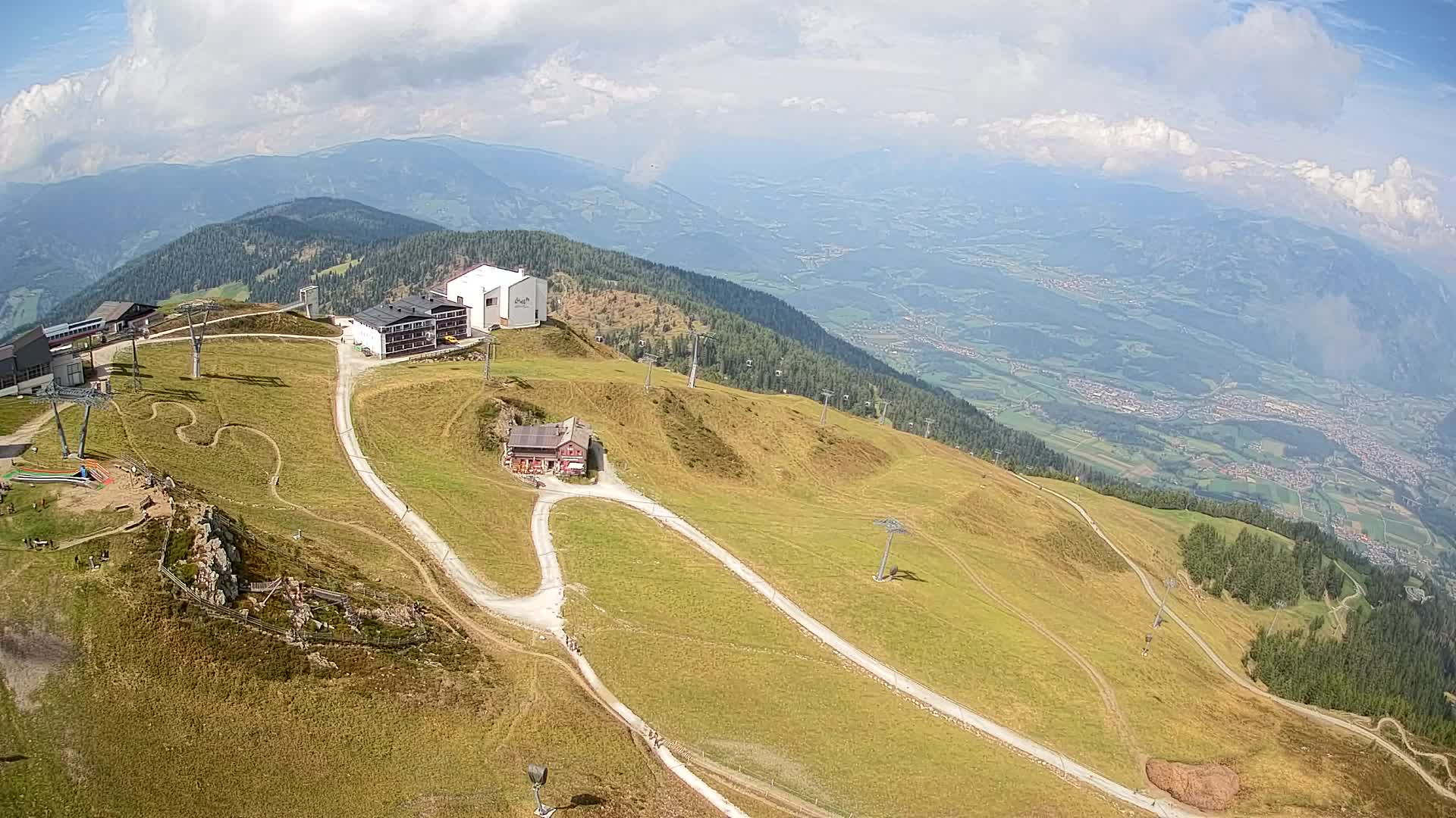 Skigebiet Kronplatz Gipfel | Blick auf Bruneck