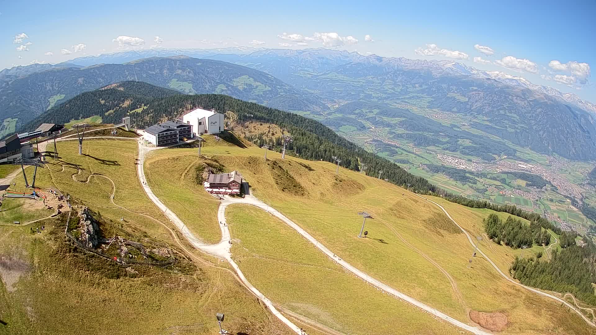 Skigebiet Kronplatz Gipfel | Blick auf Bruneck