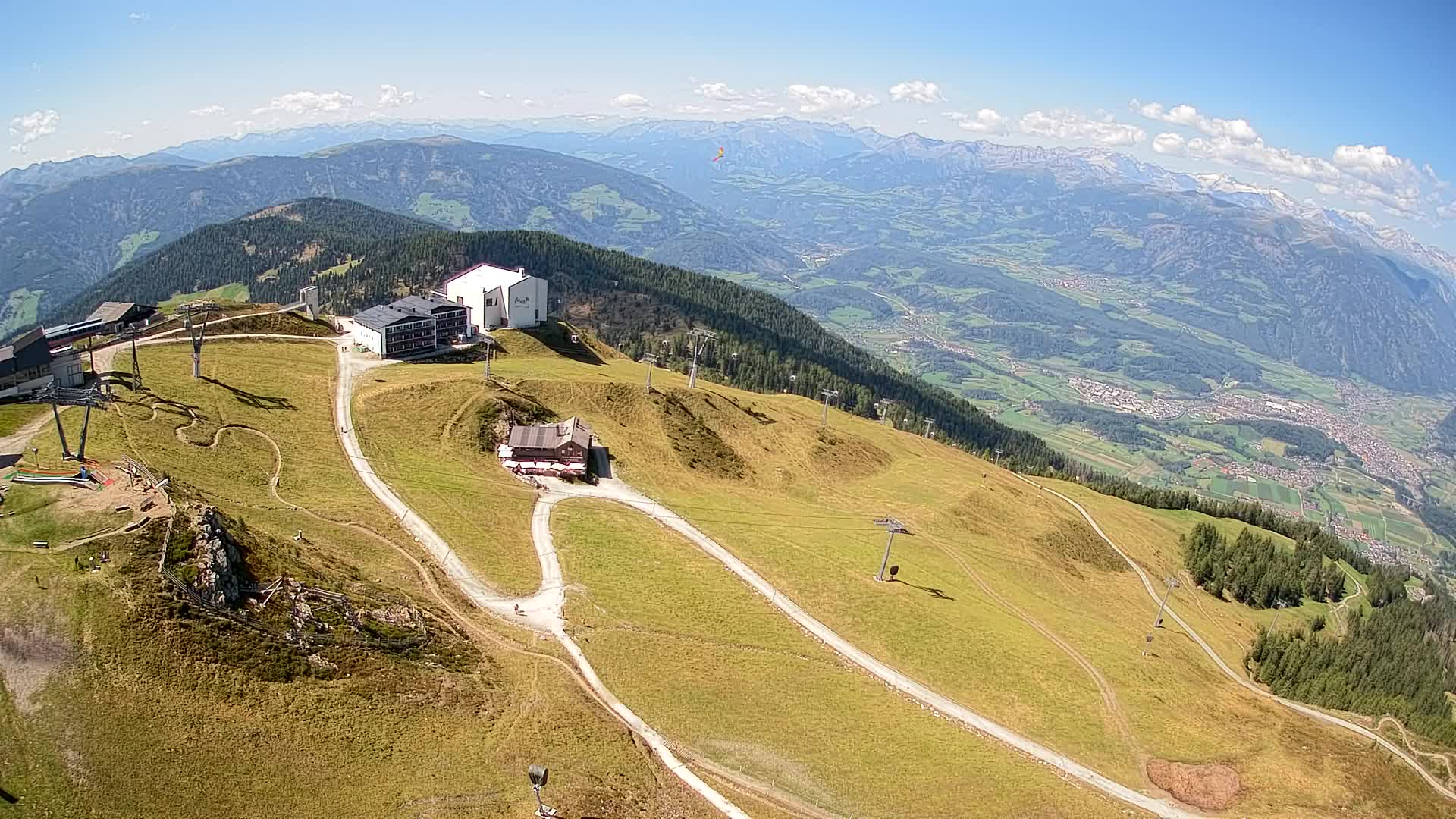 Skigebiet Kronplatz Gipfel | Blick auf Bruneck