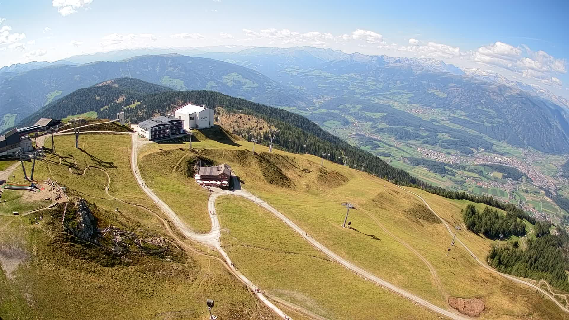 Station de ski Kronplatz sommet | vue sur Brunico