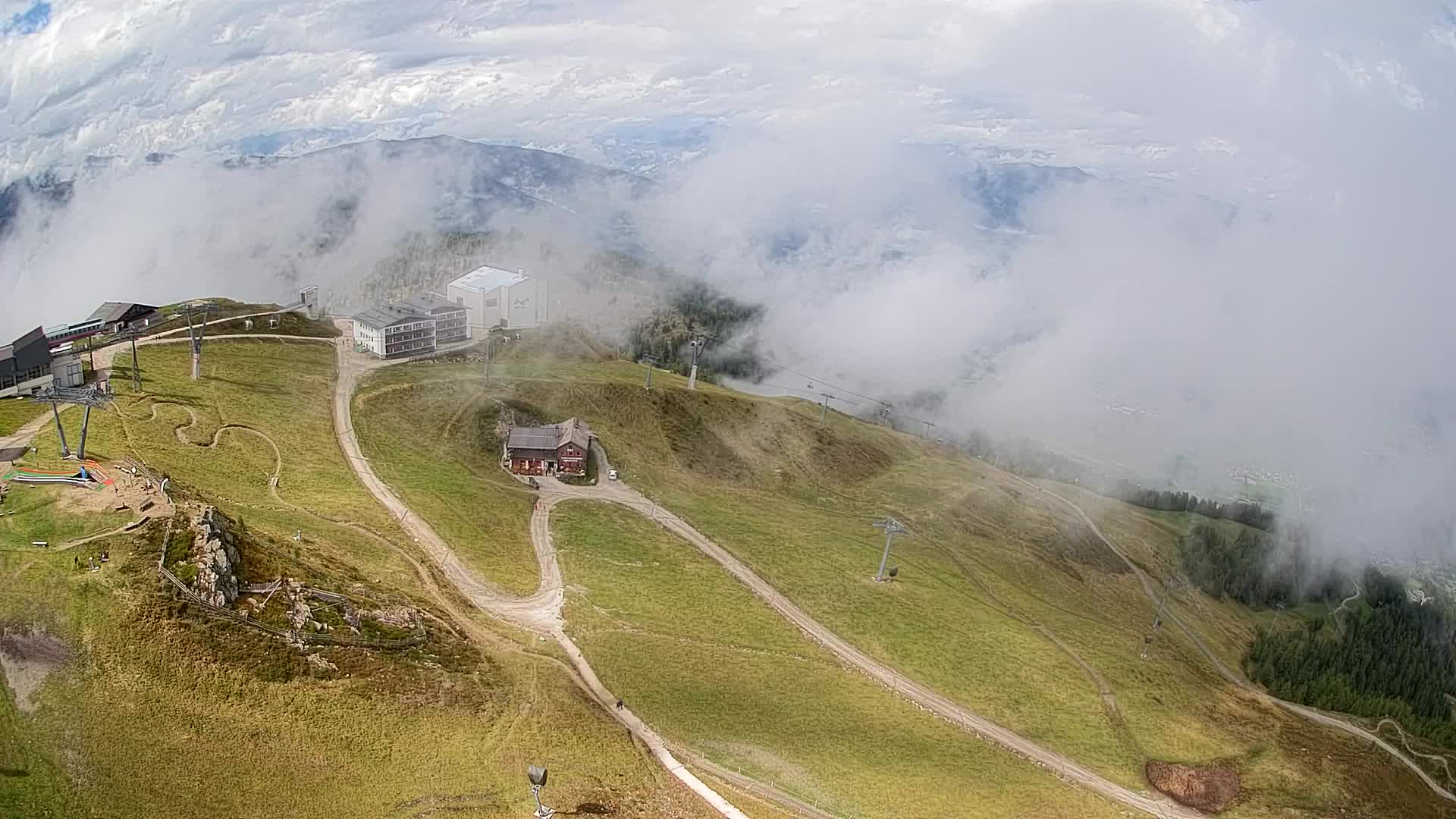 Kronplatz peak Ski resort | view to Bruneck