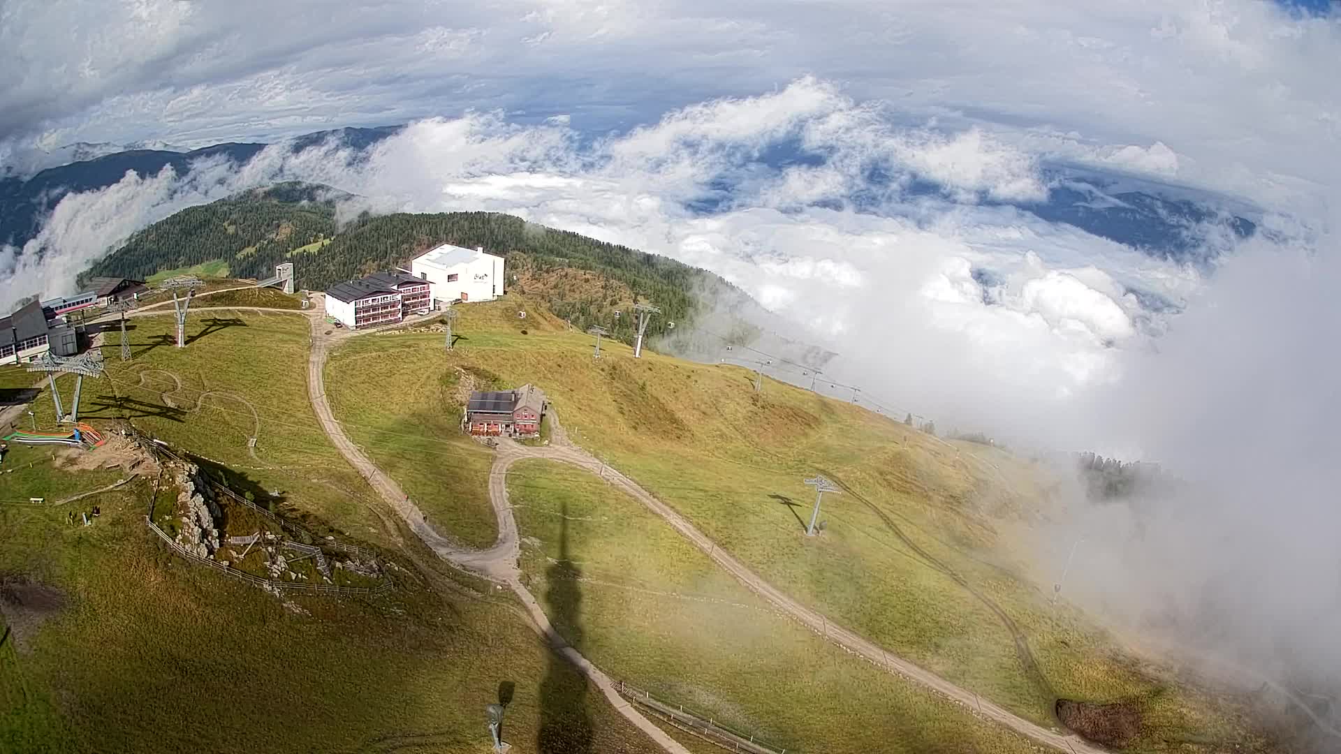 Skigebiet Kronplatz Gipfel | Blick auf Bruneck