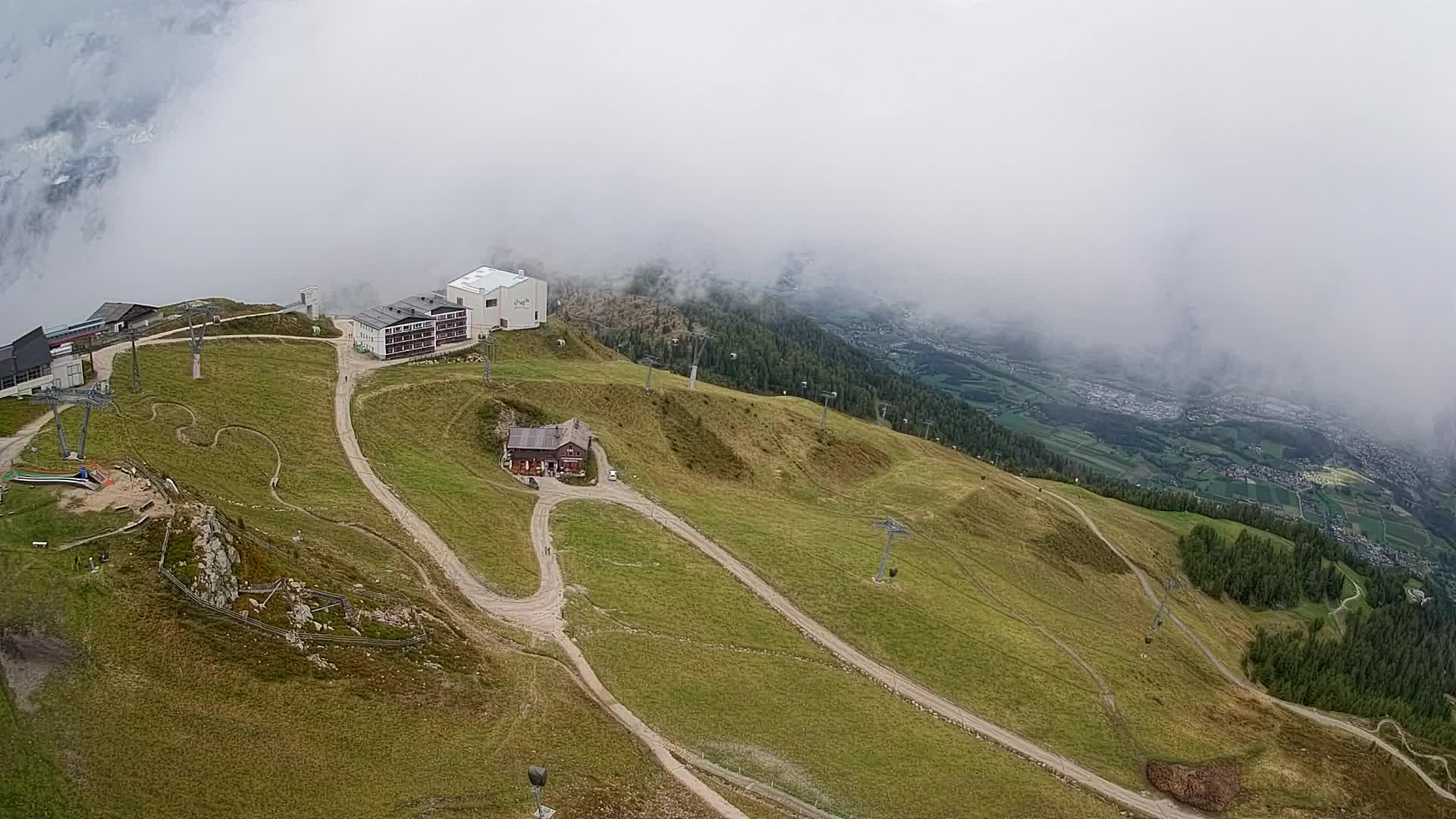 Skigebiet Kronplatz Gipfel | Blick auf Bruneck