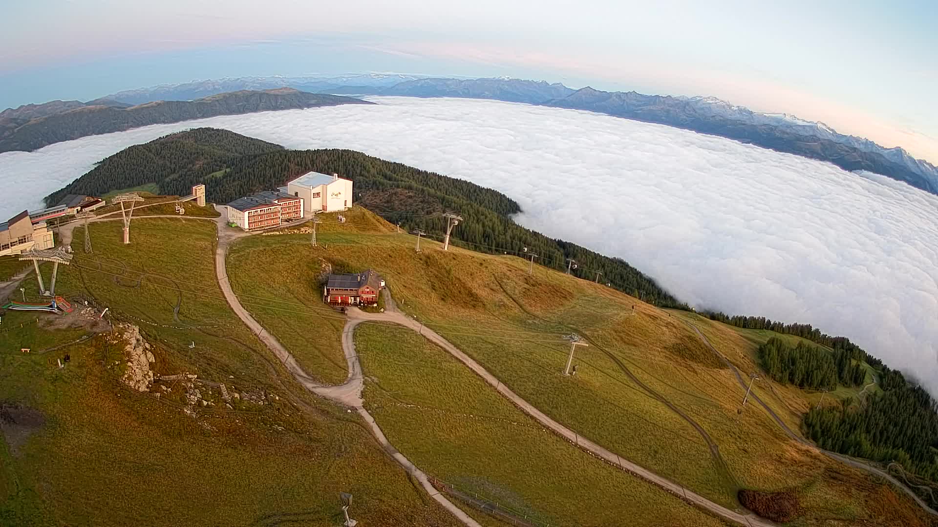 Skigebiet Kronplatz Gipfel | Blick auf Bruneck