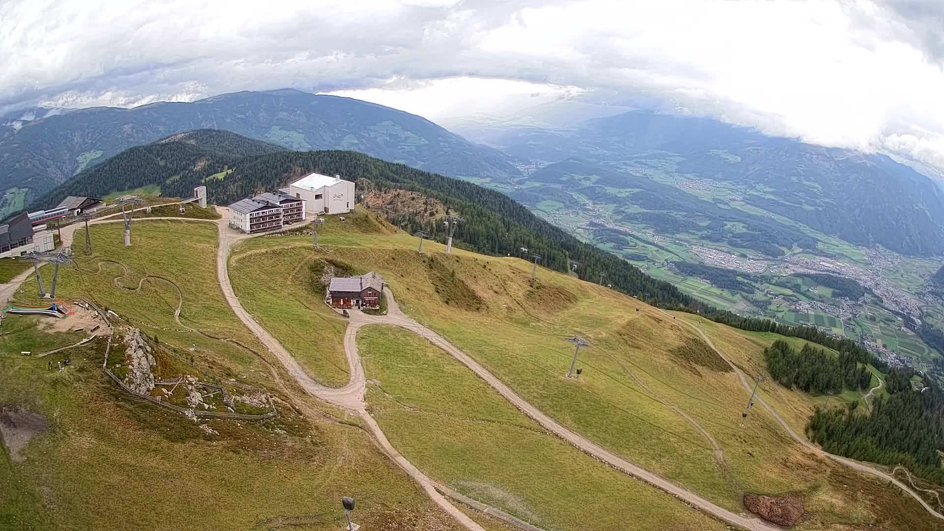 Kronplatz peak Ski resort | view to Bruneck