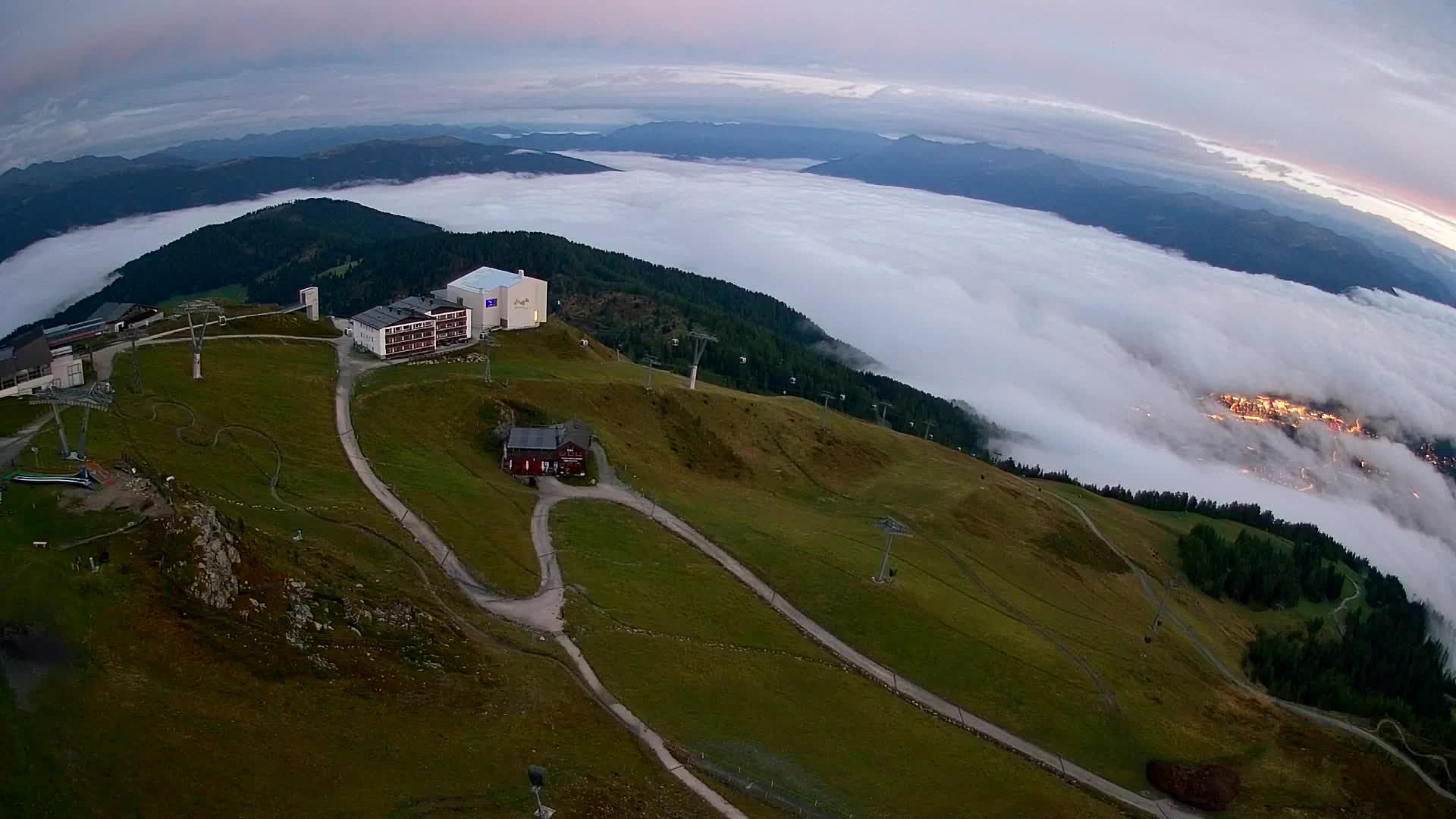 Kronplatz peak Ski resort | view to Bruneck