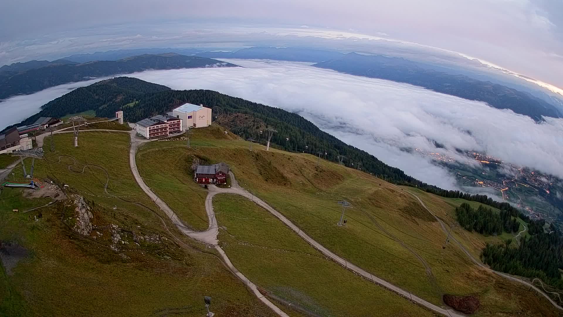 Kronplatz peak Ski resort | view to Bruneck