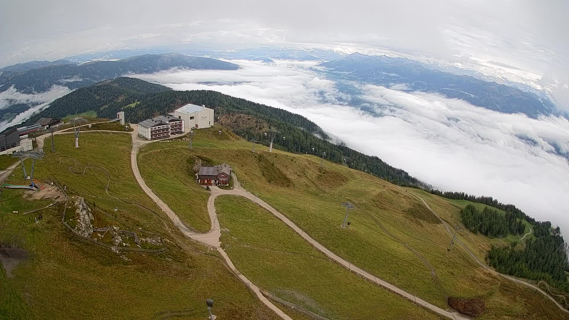 Kronplatz peak Ski resort | view to Bruneck