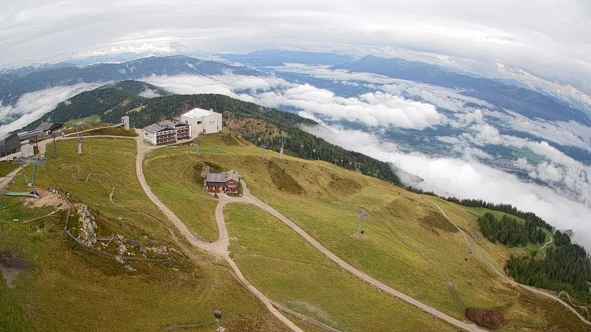 Kronplatz peak Ski resort | view to Bruneck