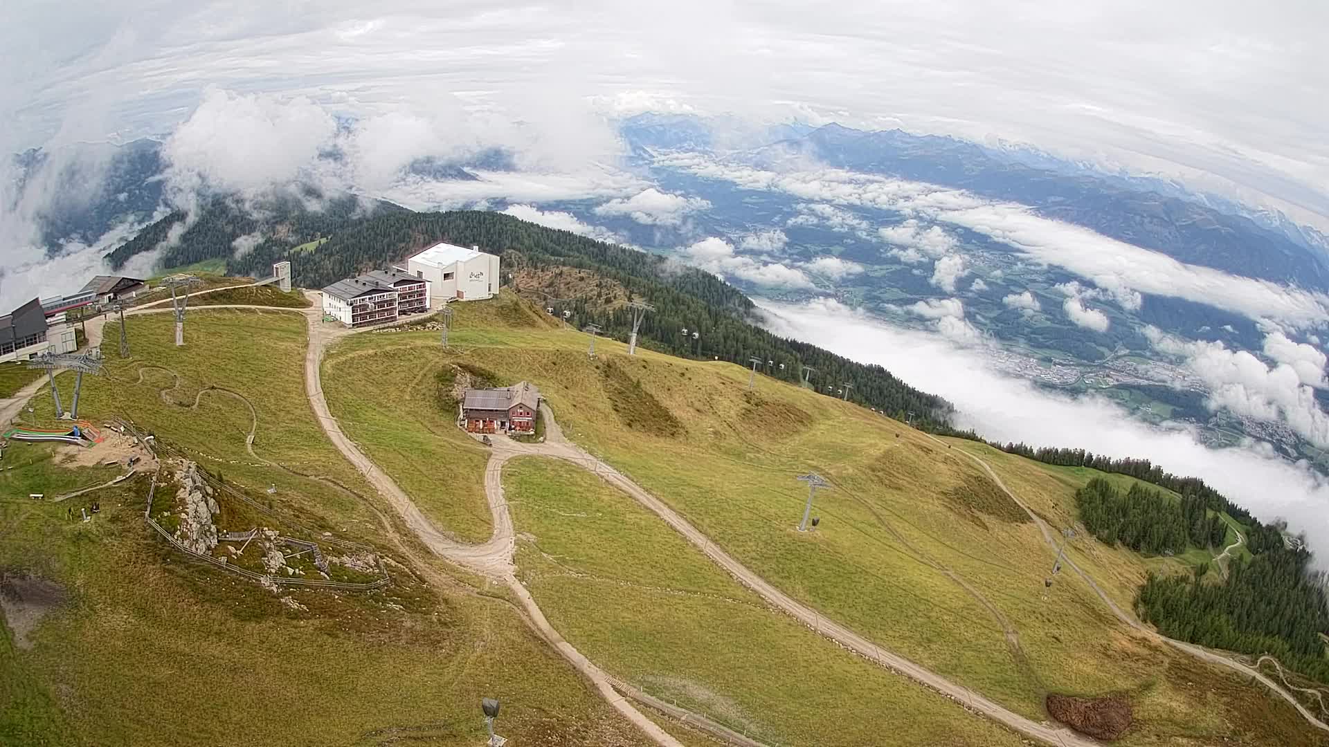 Kronplatz peak Ski resort | view to Bruneck