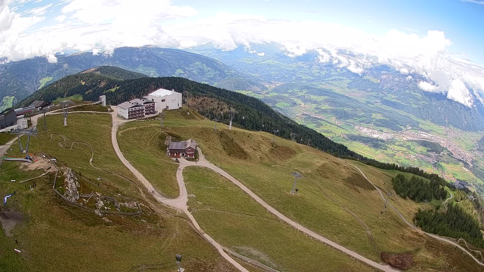 Kronplatz peak Ski resort | view to Bruneck