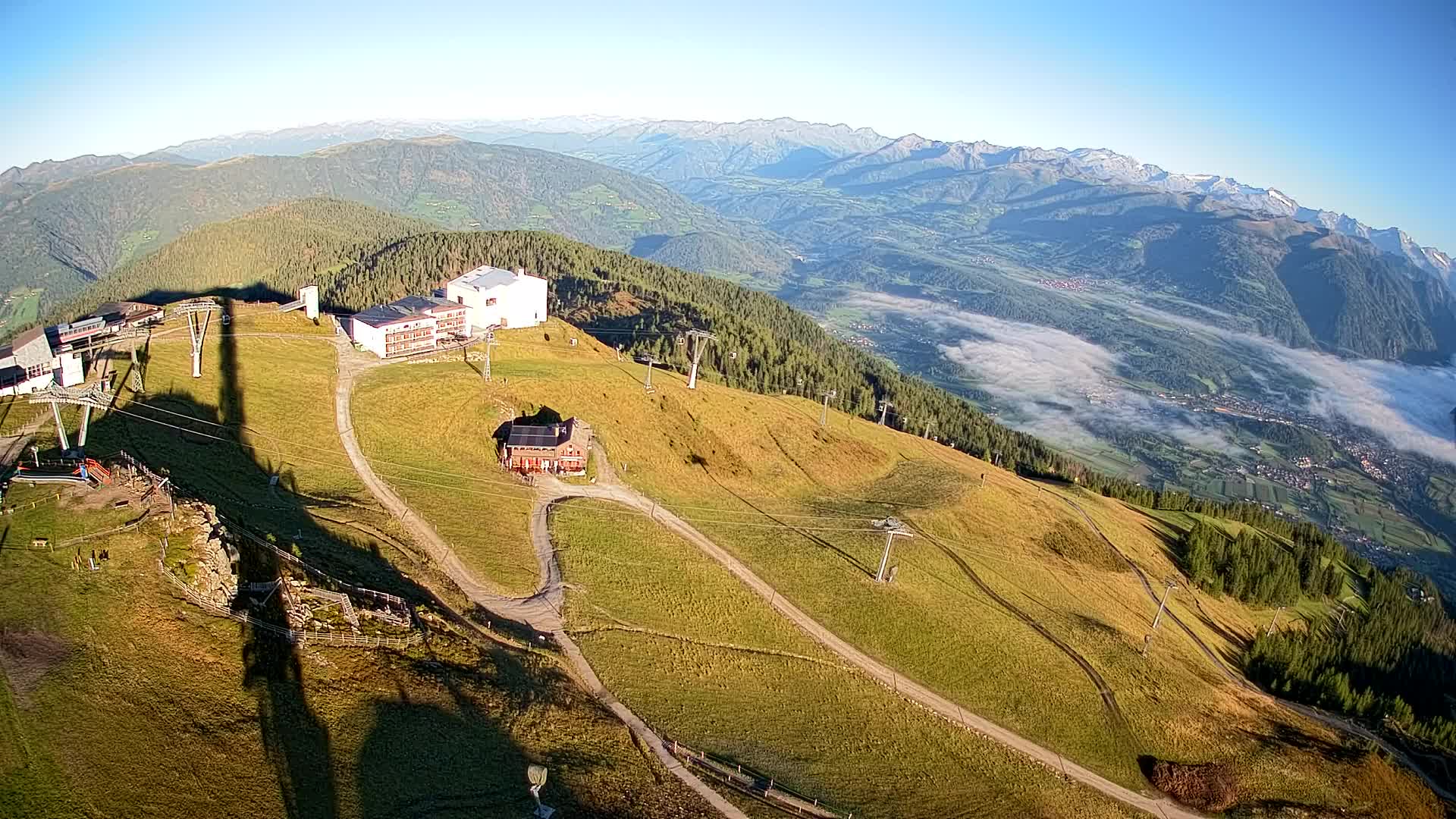 Skigebiet Kronplatz Gipfel | Blick auf Bruneck