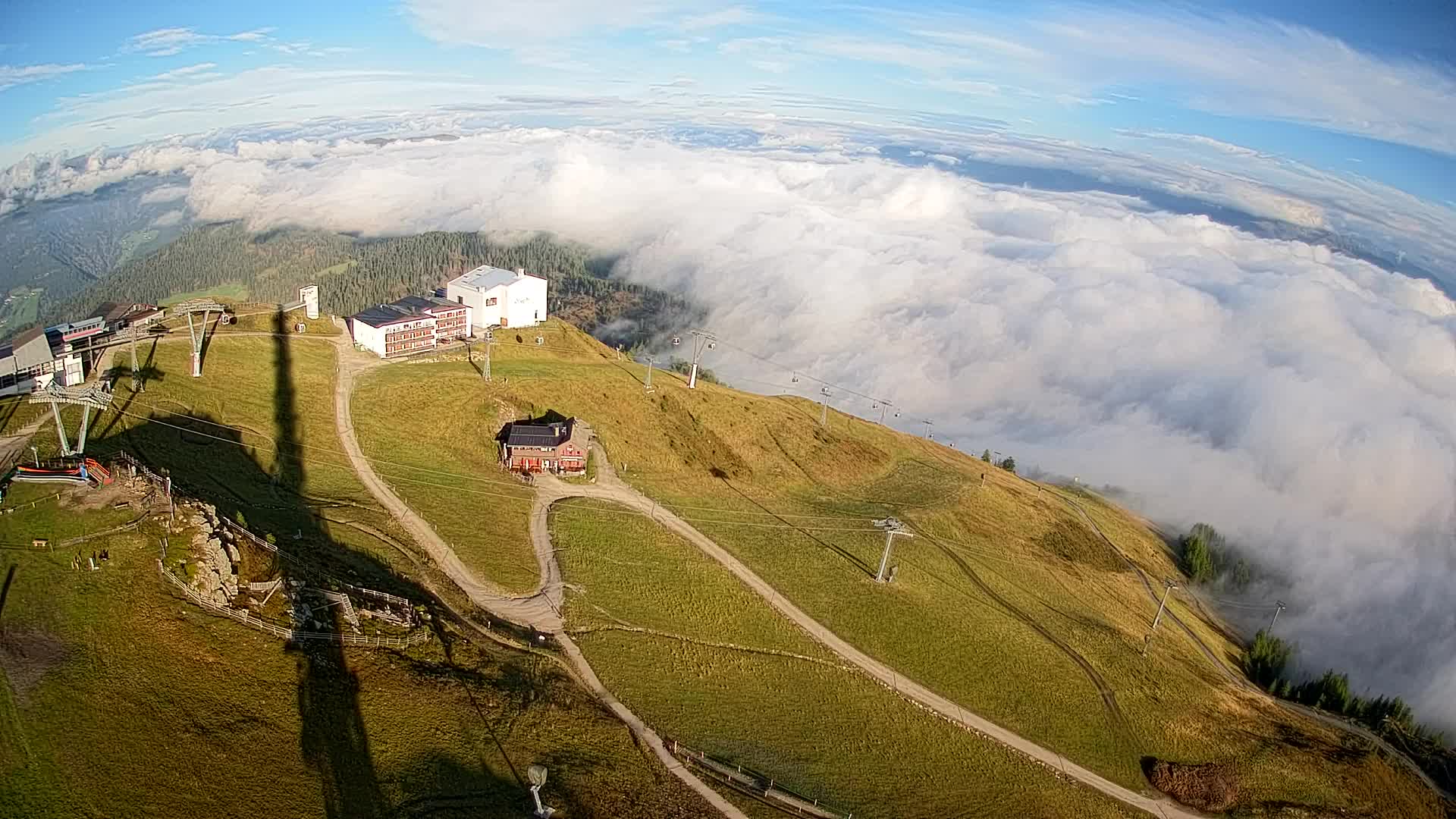 Station de ski Kronplatz sommet | vue sur Brunico