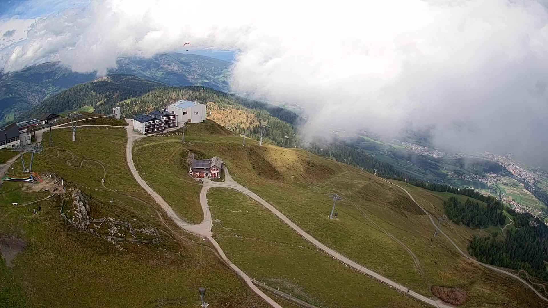 Kronplatz peak Ski resort | view to Bruneck