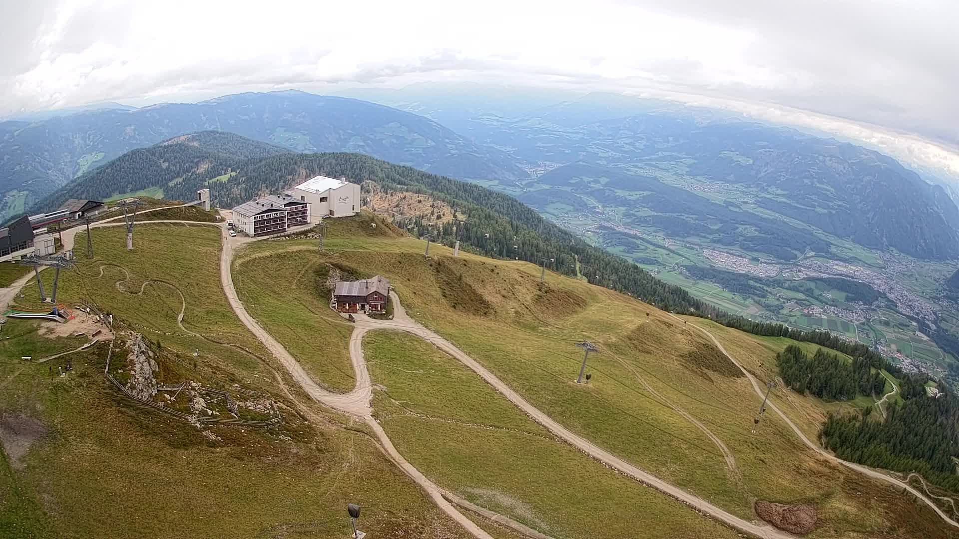 Kronplatz peak Ski resort | view to Bruneck