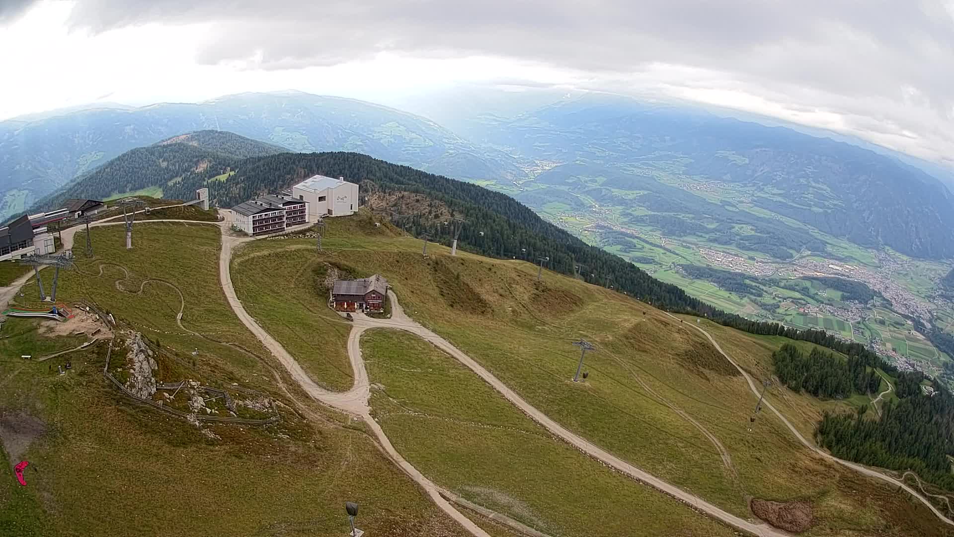 Station de ski Kronplatz sommet | vue sur Brunico