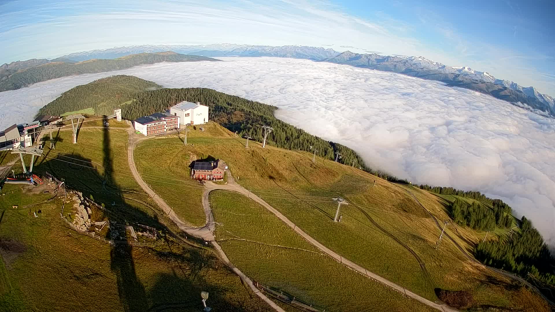 Skigebiet Kronplatz Gipfel | Blick auf Bruneck