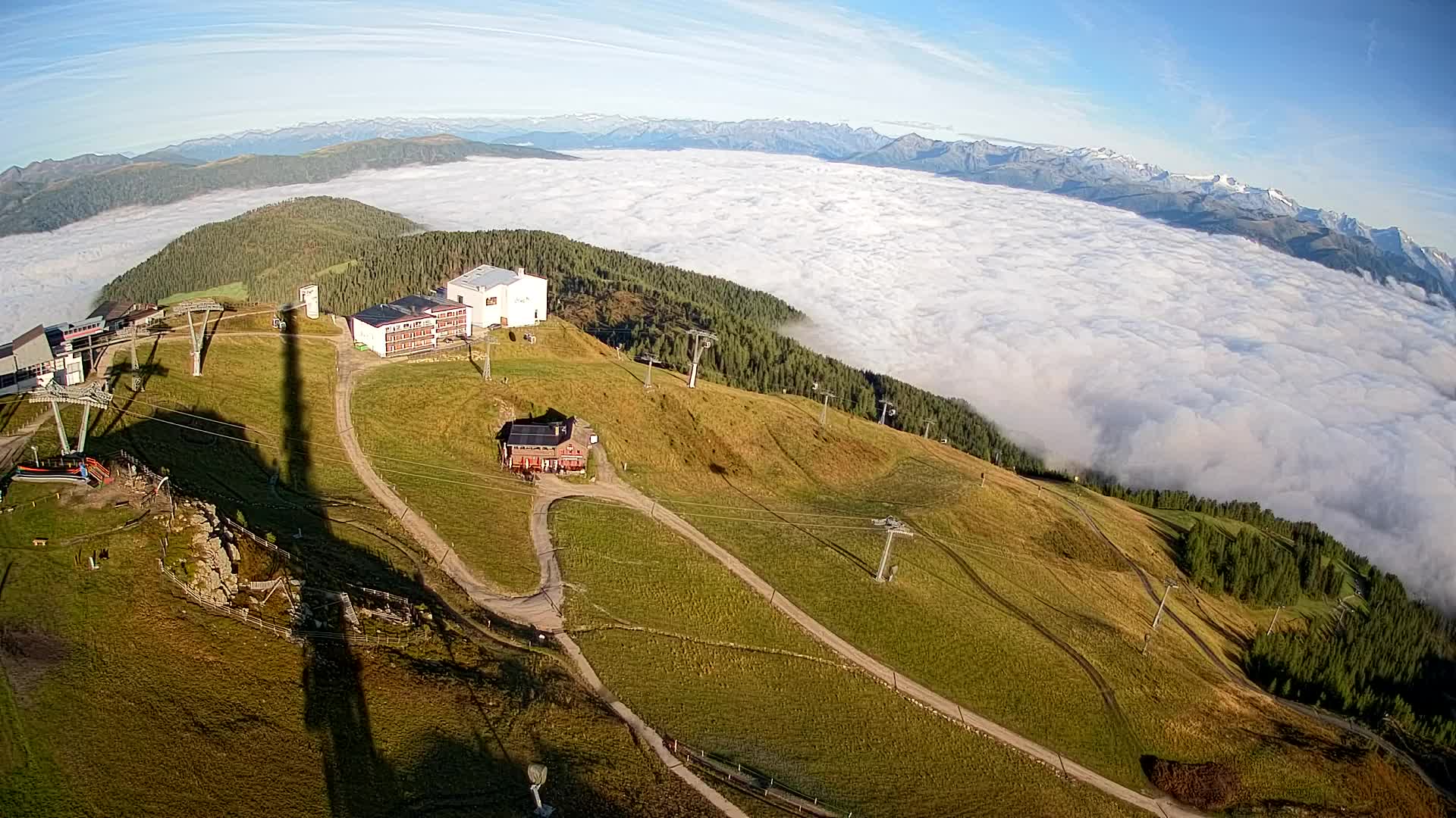 Station de ski Kronplatz sommet | vue sur Brunico