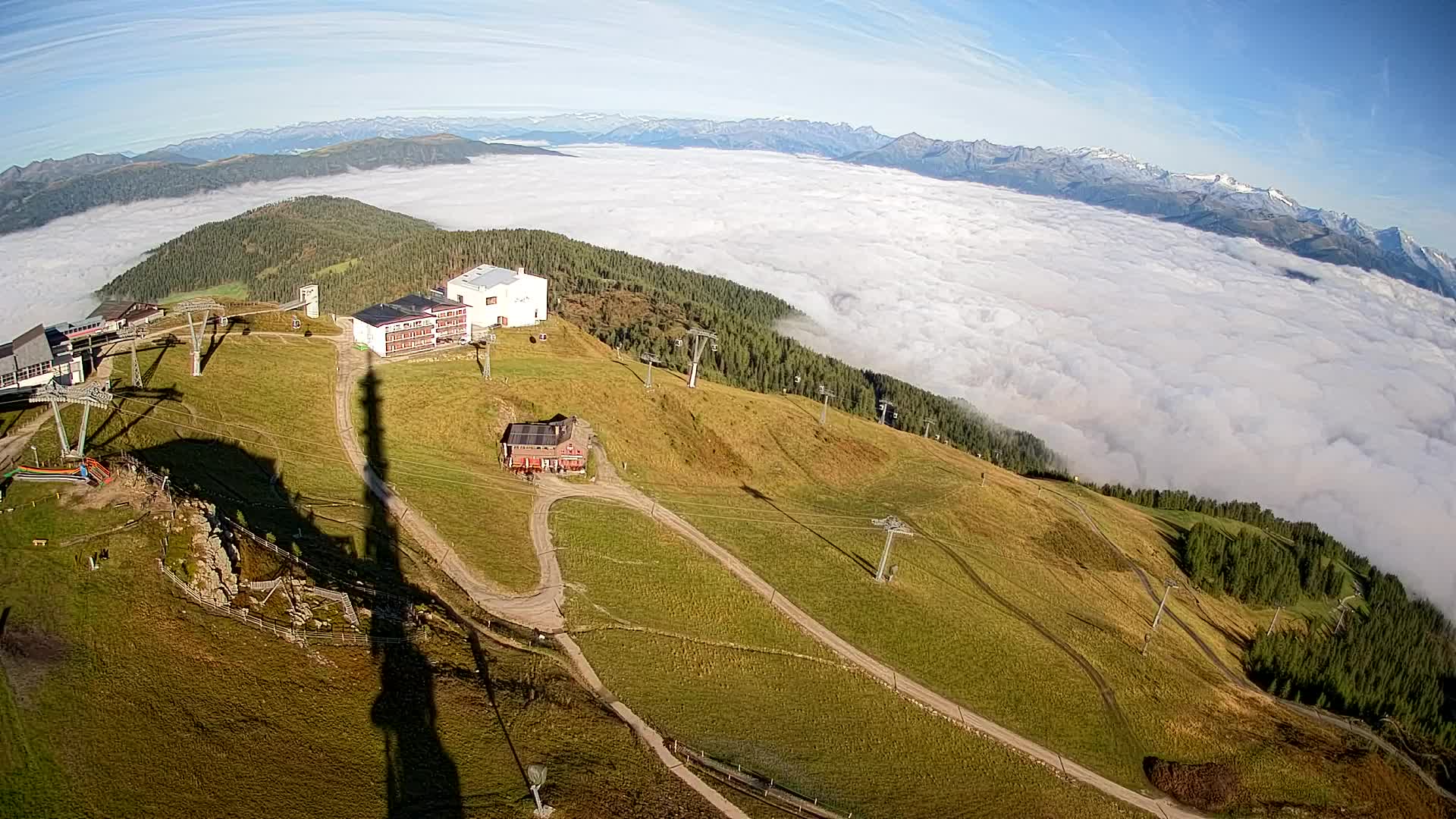 Skigebiet Kronplatz Gipfel | Blick auf Bruneck