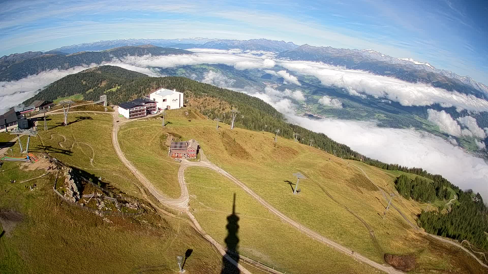 Skigebiet Kronplatz Gipfel | Blick auf Bruneck