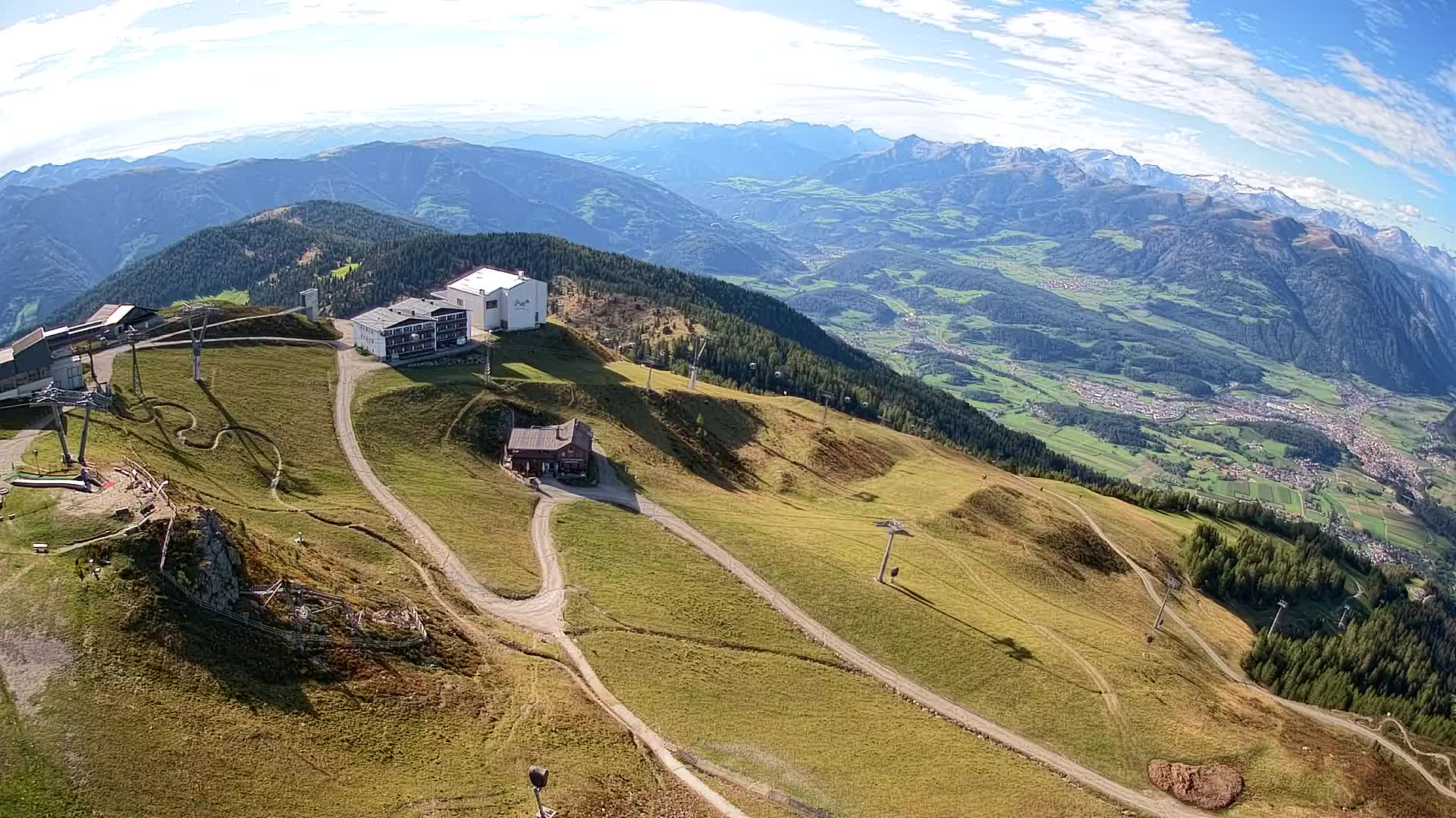 Skigebiet Kronplatz Gipfel | Blick auf Bruneck