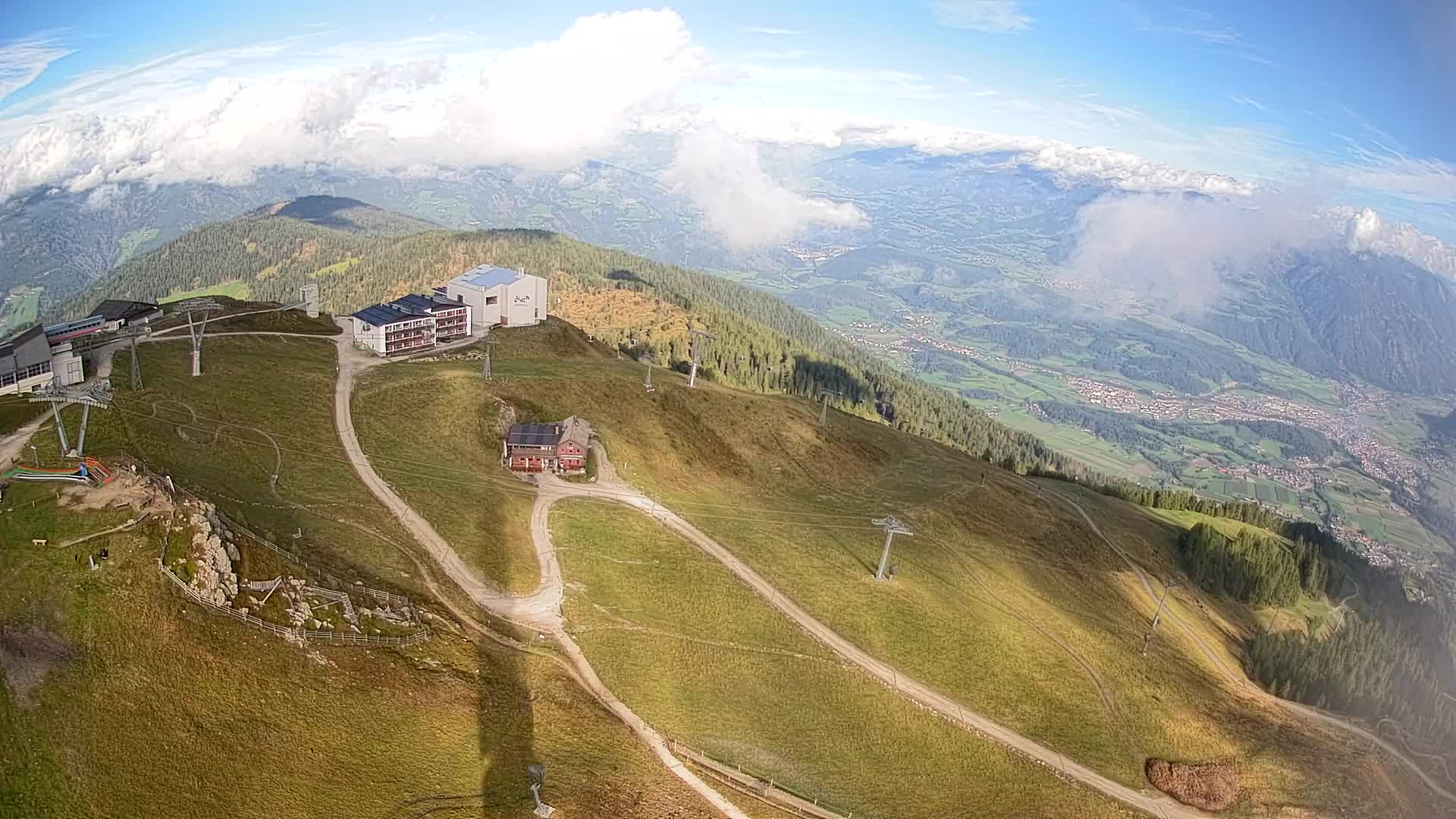 Skigebiet Kronplatz Gipfel | Blick auf Bruneck