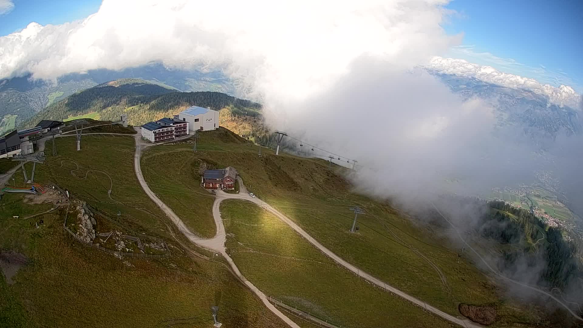 Station de ski Kronplatz sommet | vue sur Brunico