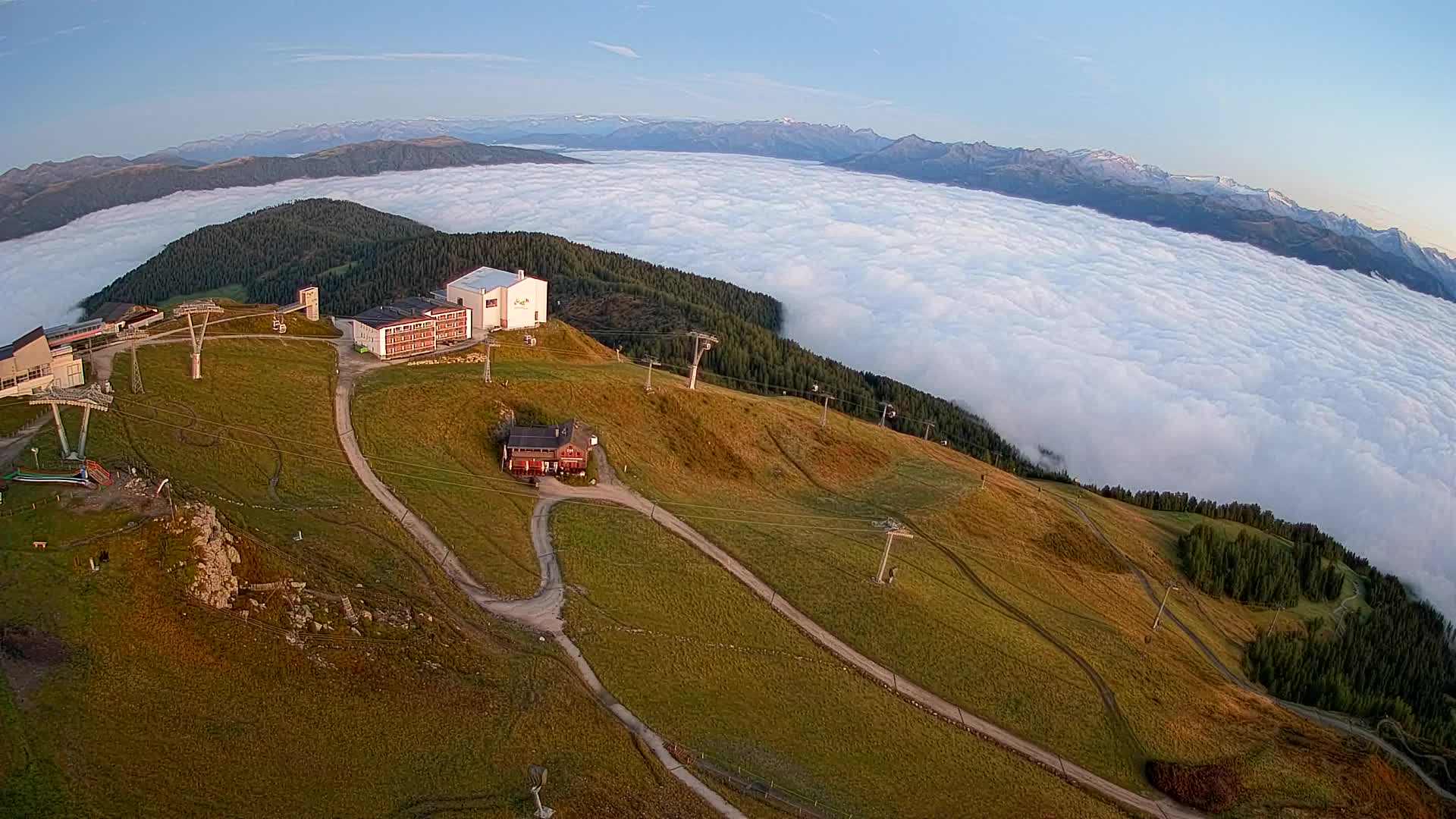 Kronplatz peak Ski resort | view to Bruneck
