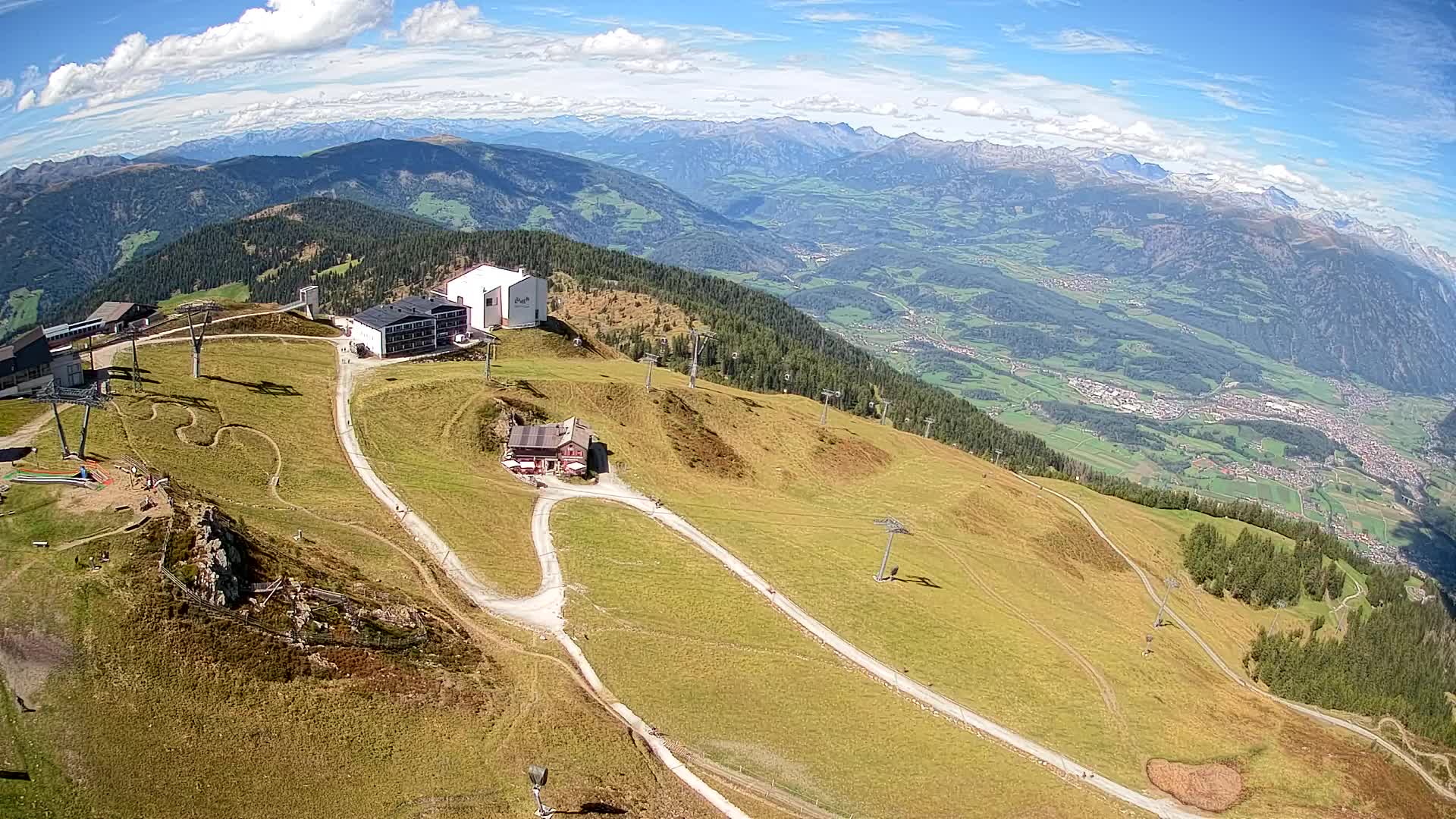 Skigebiet Kronplatz Gipfel | Blick auf Bruneck