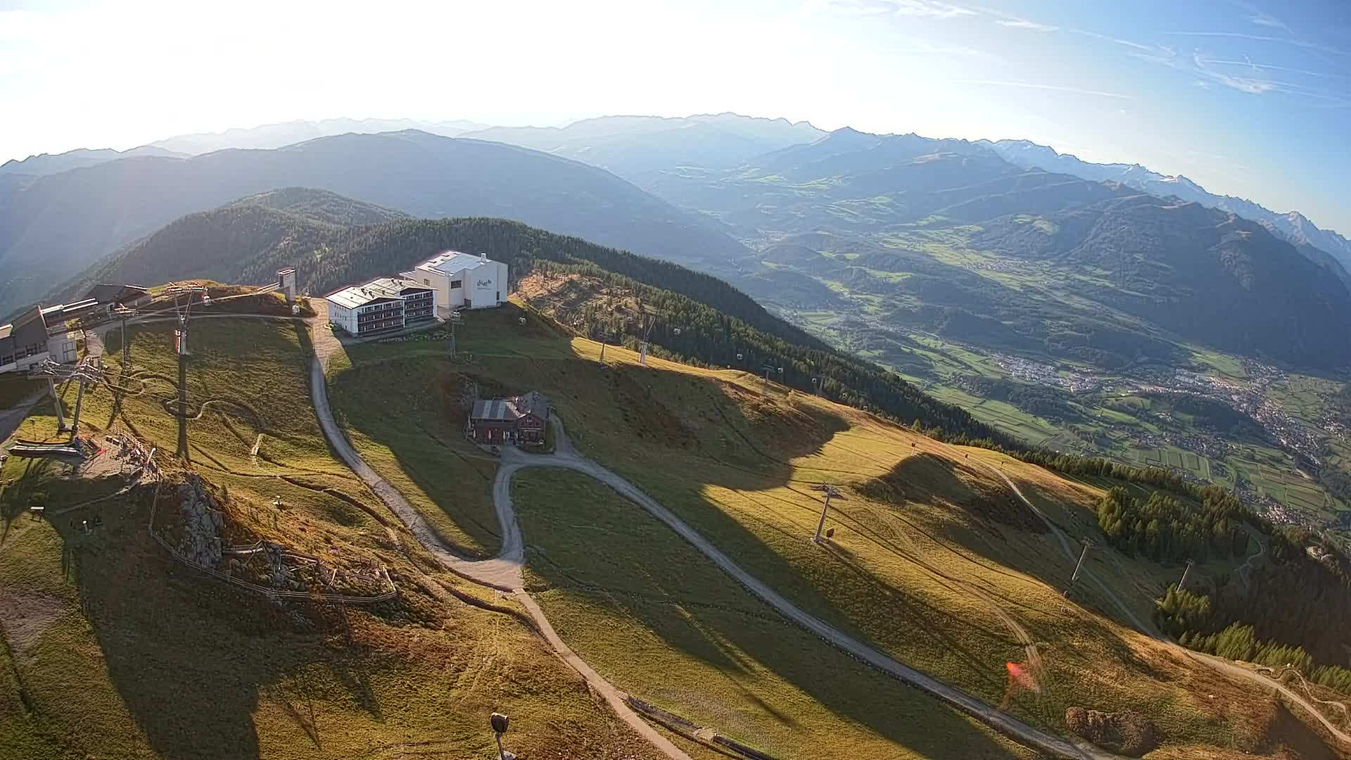 Skigebiet Kronplatz Gipfel | Blick auf Bruneck