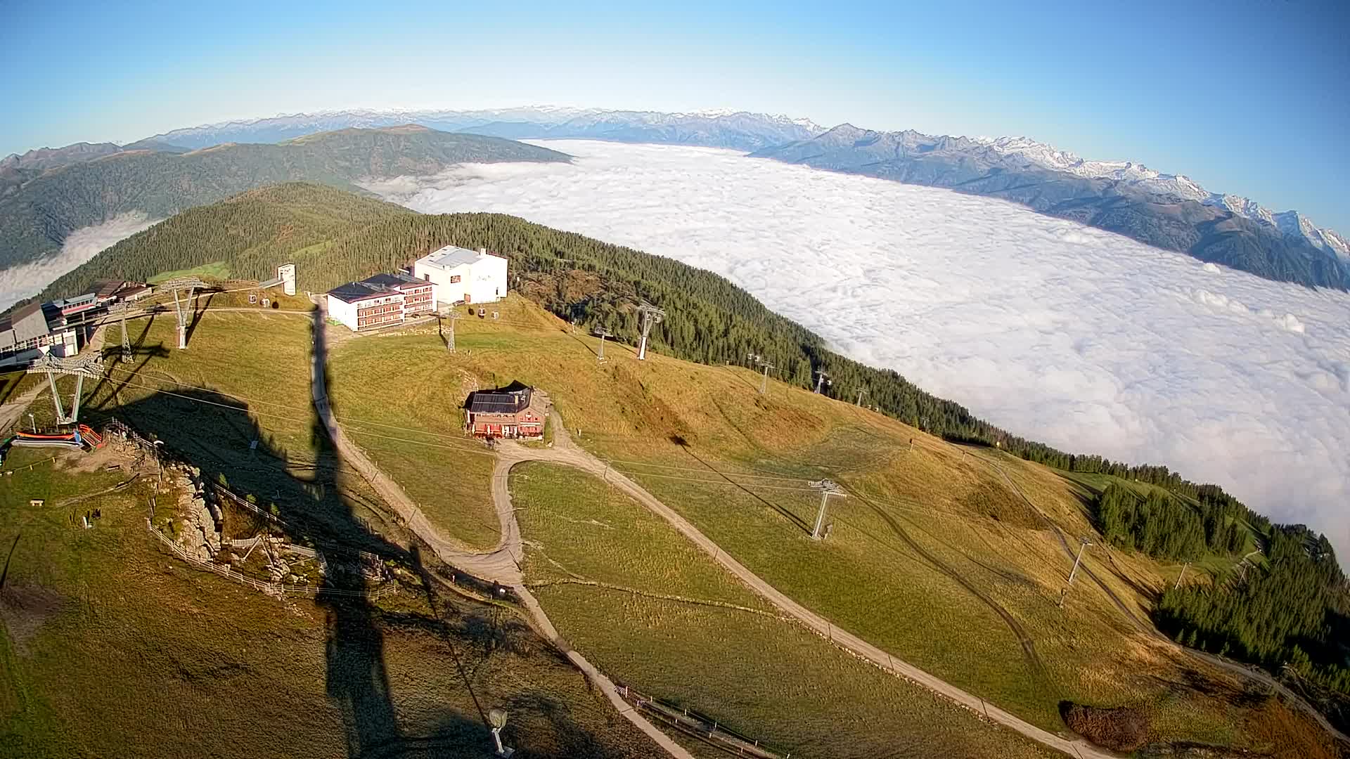 Kronplatz peak Ski resort | view to Bruneck