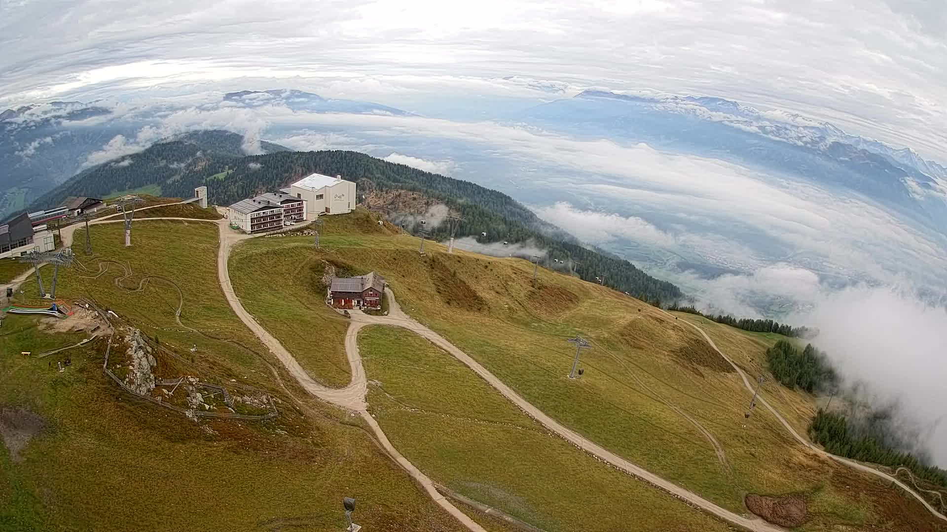 Kronplatz peak Ski resort | view to Bruneck
