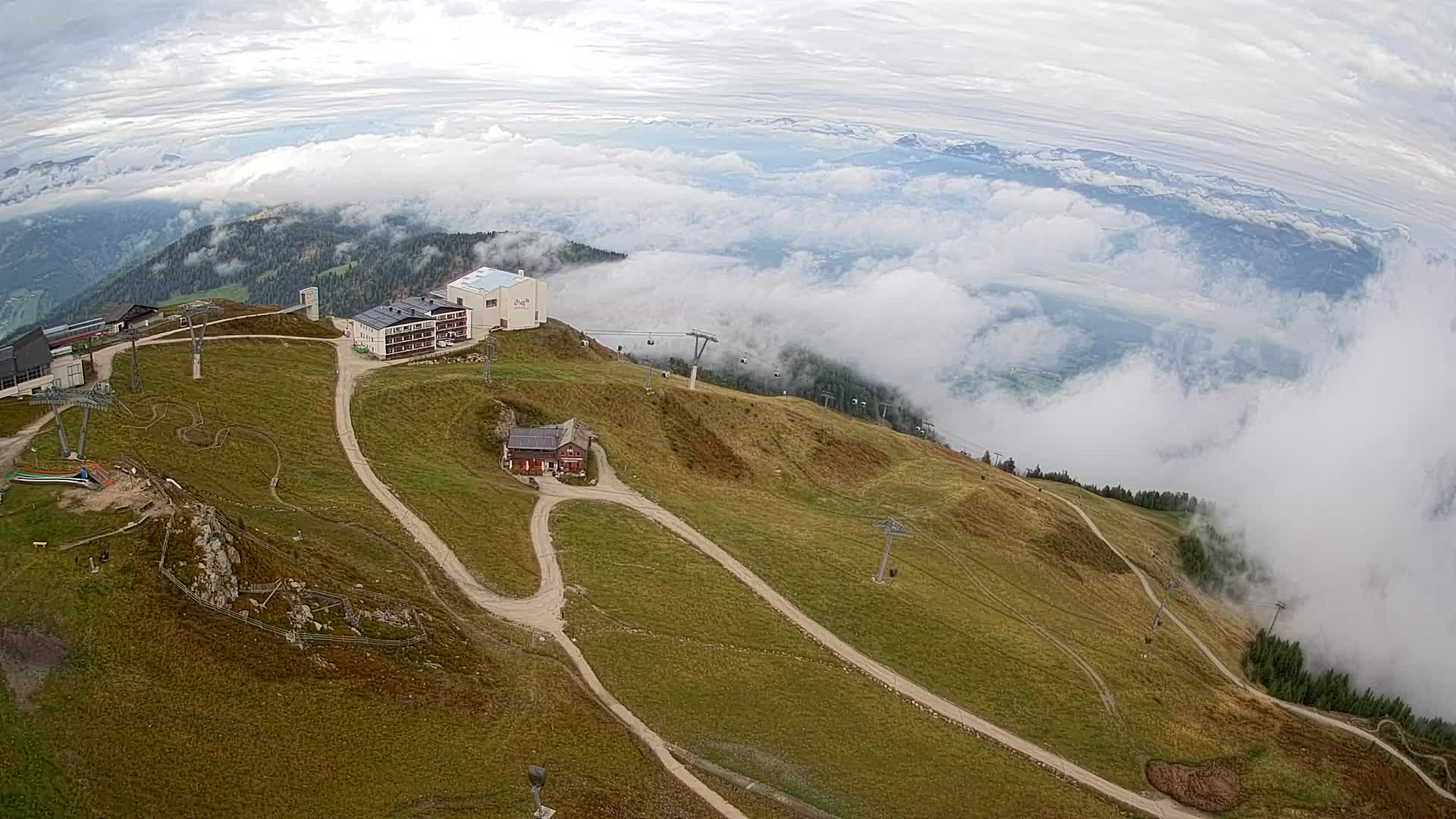 Kronplatz peak Ski resort | view to Bruneck