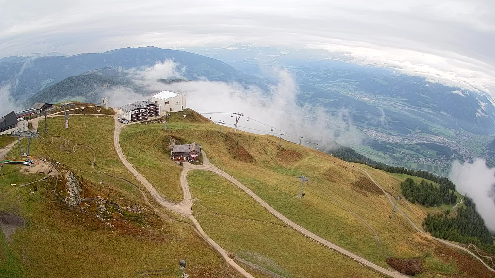 Kronplatz peak Ski resort | view to Bruneck