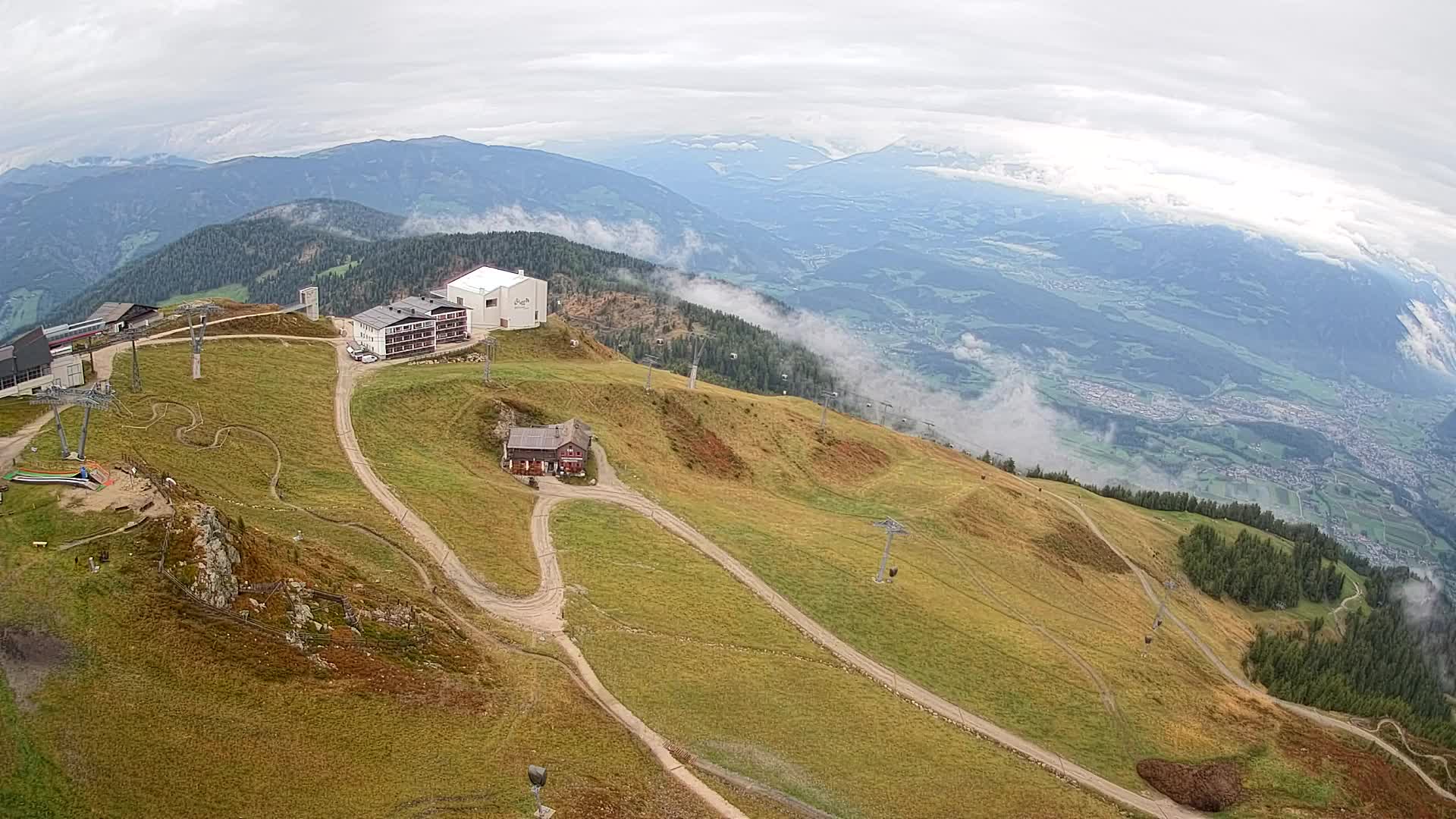 Kronplatz peak Ski resort | view to Bruneck