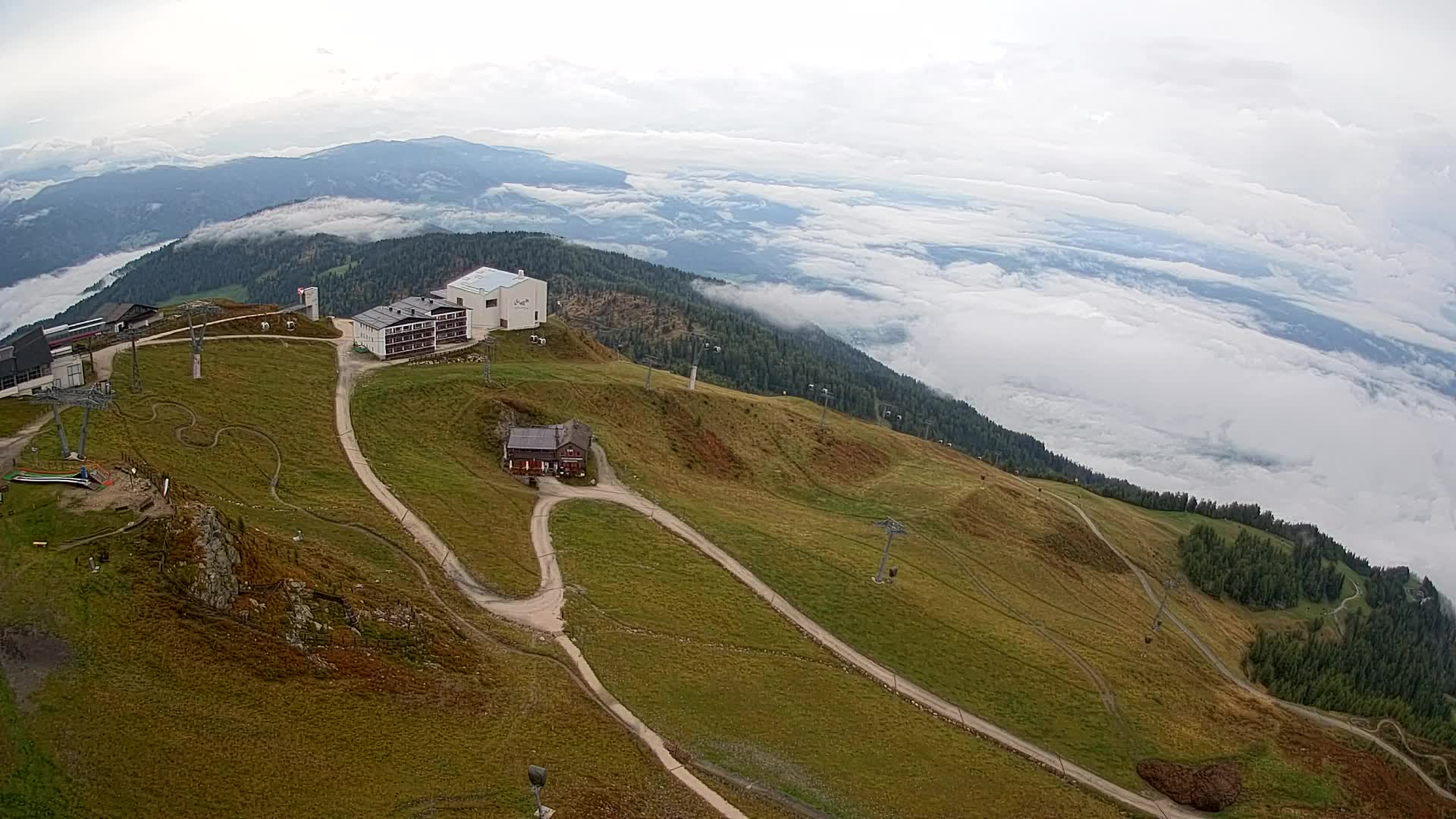 Kronplatz peak Ski resort | view to Bruneck