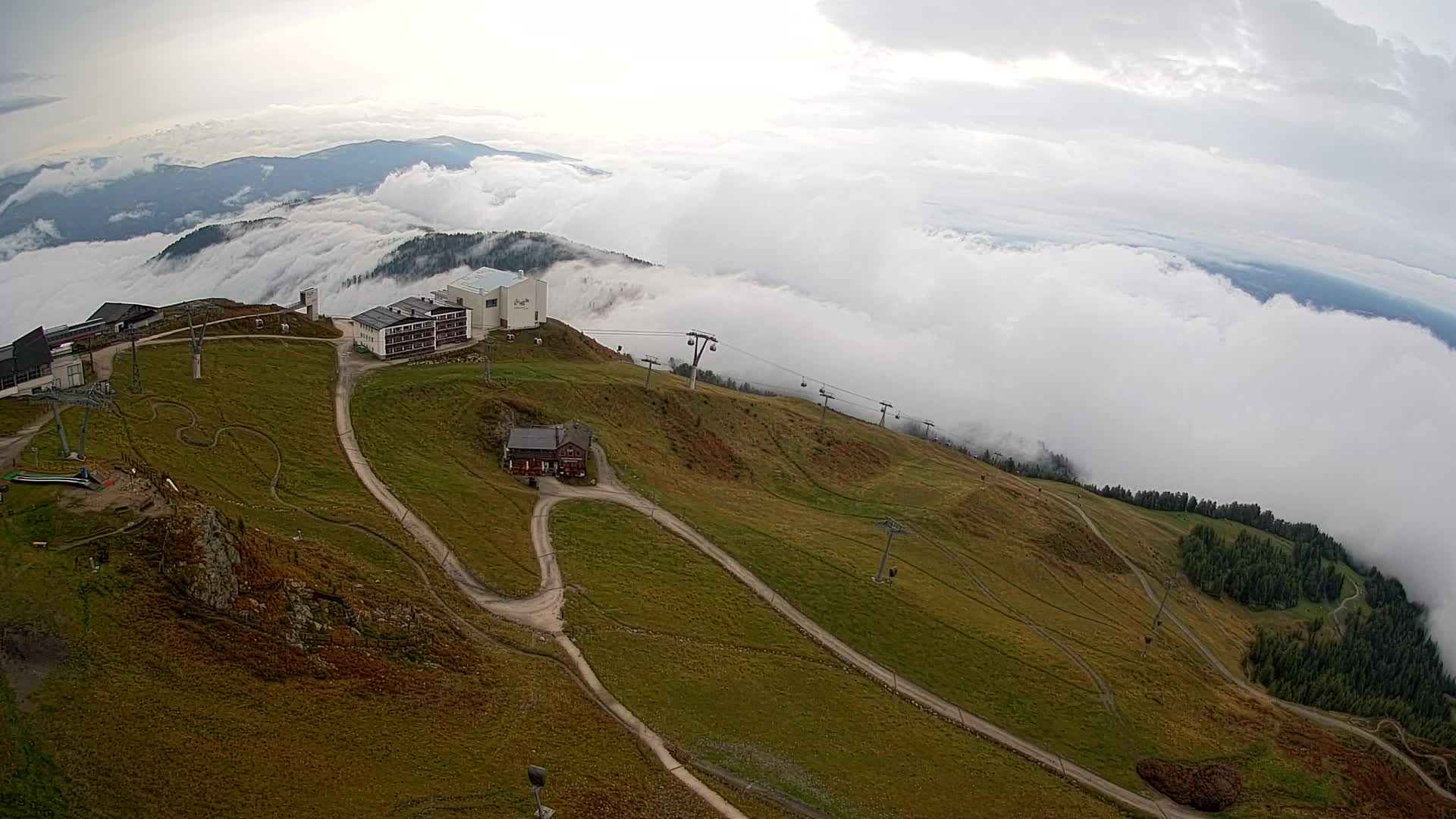 Skigebiet Kronplatz Gipfel | Blick auf Bruneck