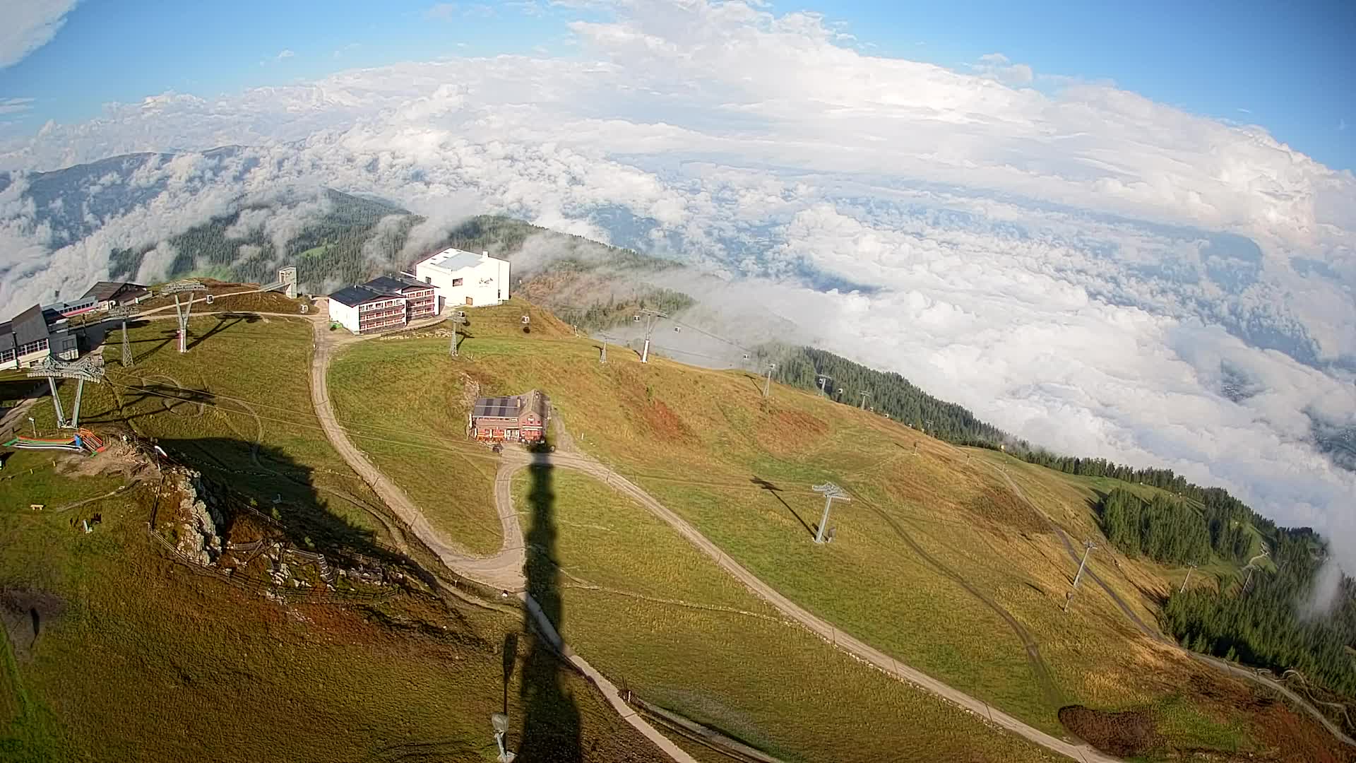 Skigebiet Kronplatz Gipfel | Blick auf Bruneck