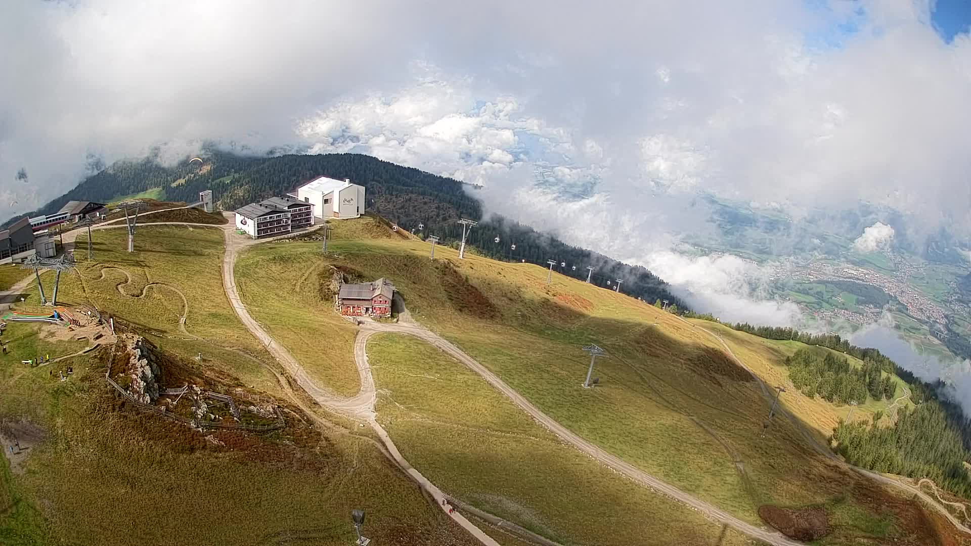 Station de ski Kronplatz sommet | vue sur Brunico