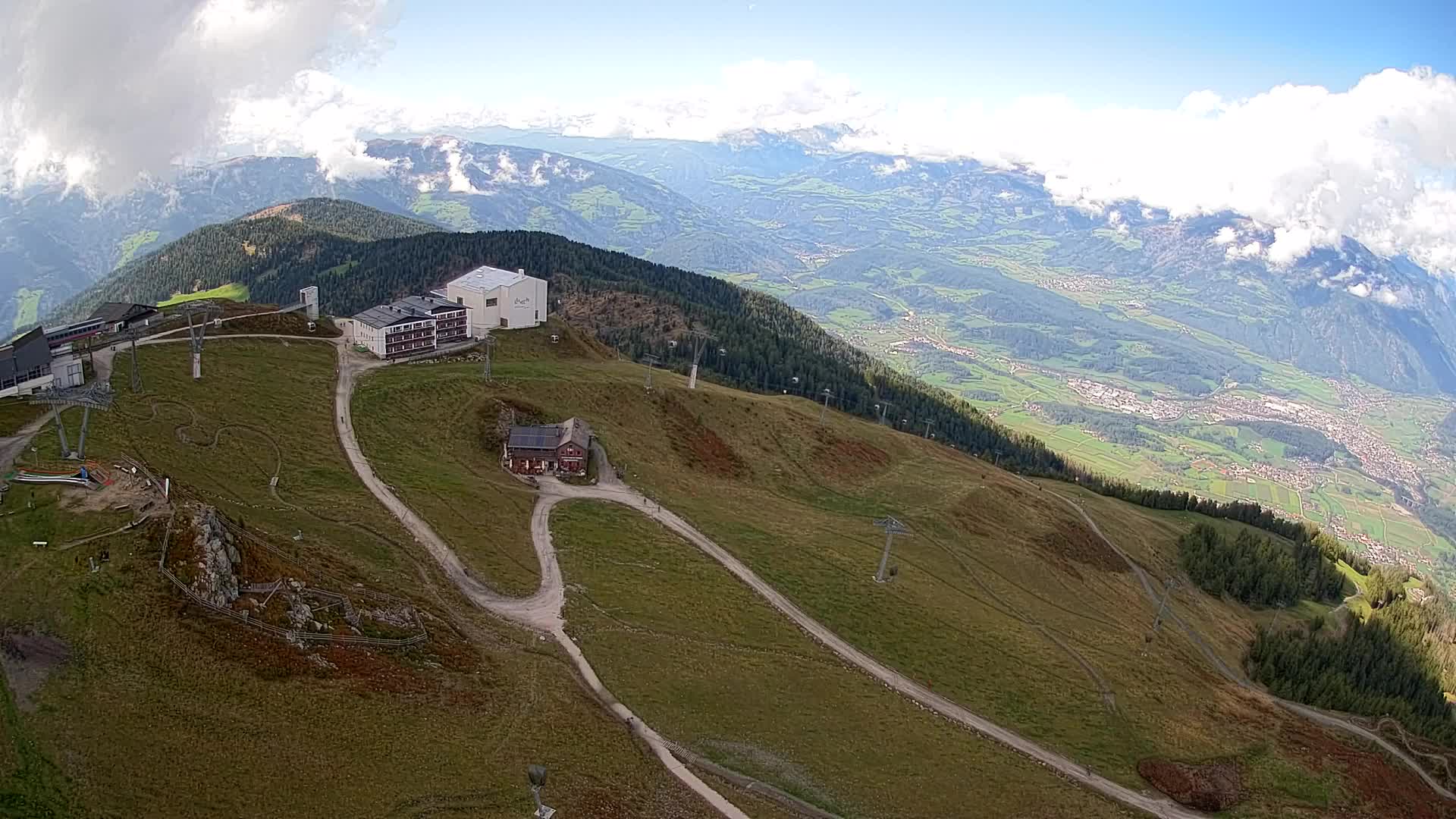 Skigebiet Kronplatz Gipfel | Blick auf Bruneck