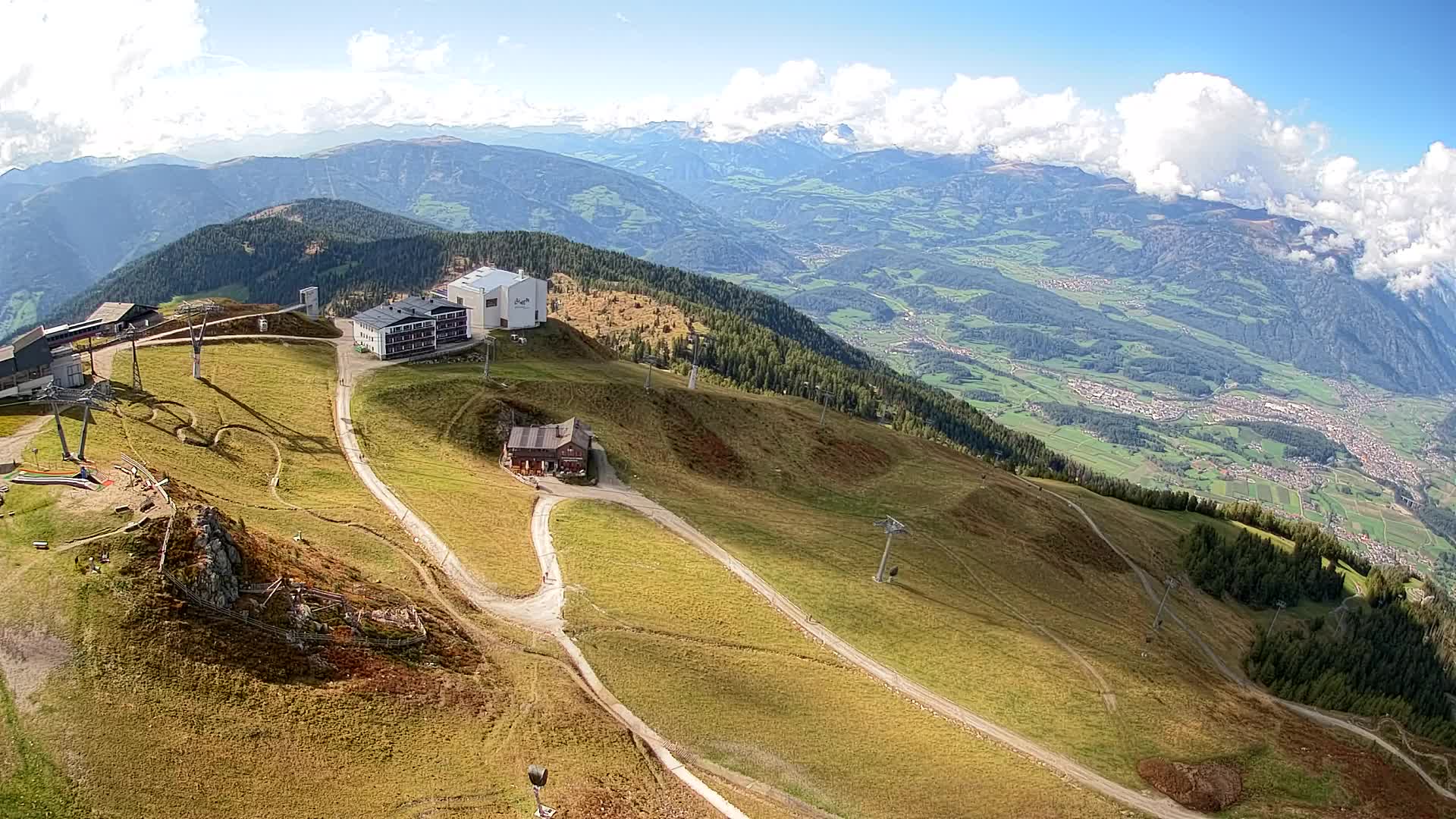 Station de ski Kronplatz sommet | vue sur Brunico