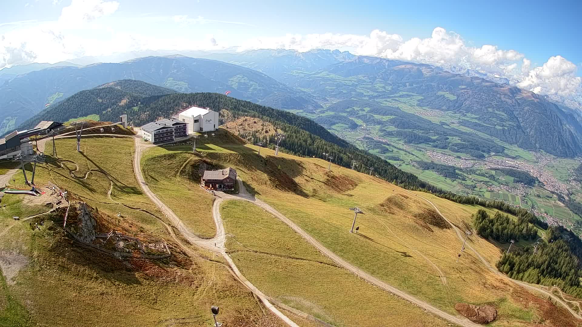Skigebiet Kronplatz Gipfel | Blick auf Bruneck