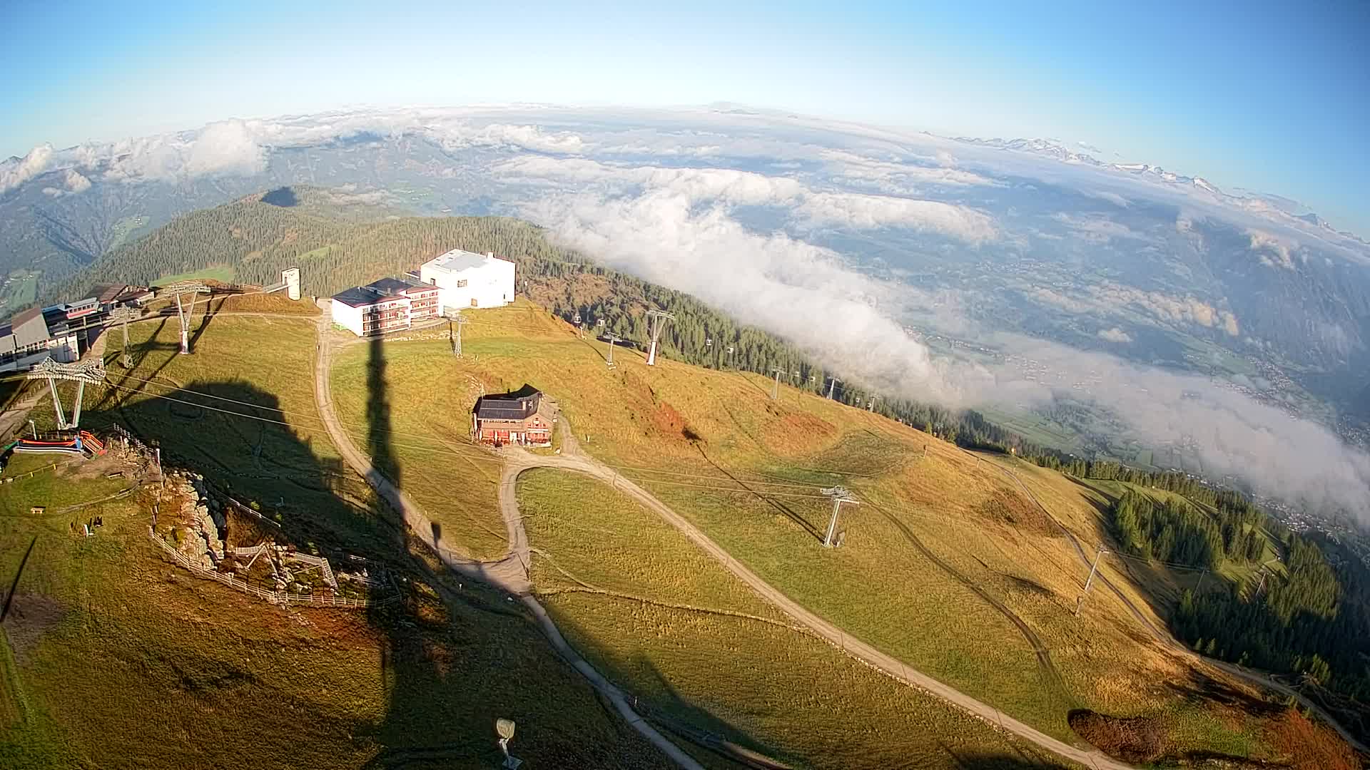 Station de ski Kronplatz sommet | vue sur Brunico