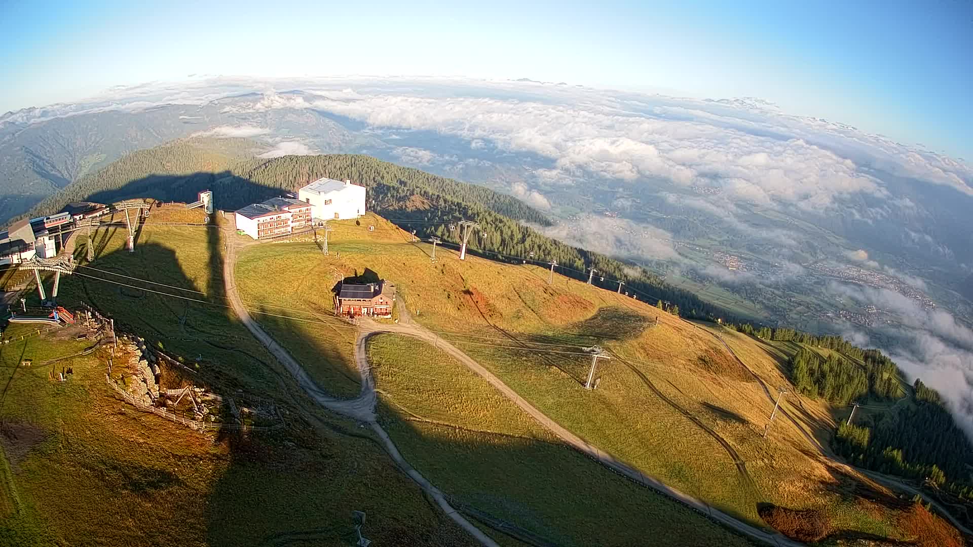 Station de ski Kronplatz sommet | vue sur Brunico