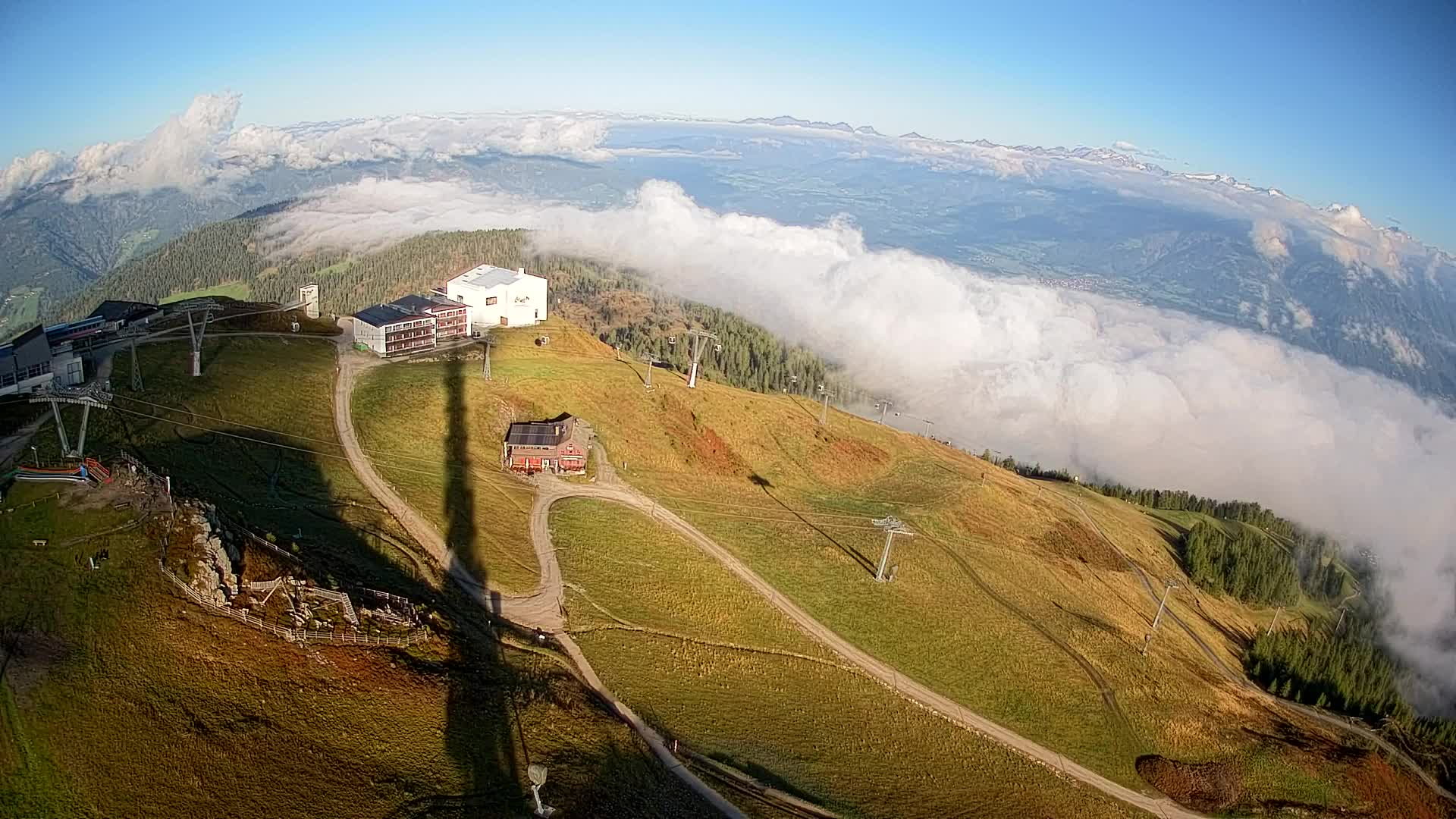 Station de ski Kronplatz sommet | vue sur Brunico